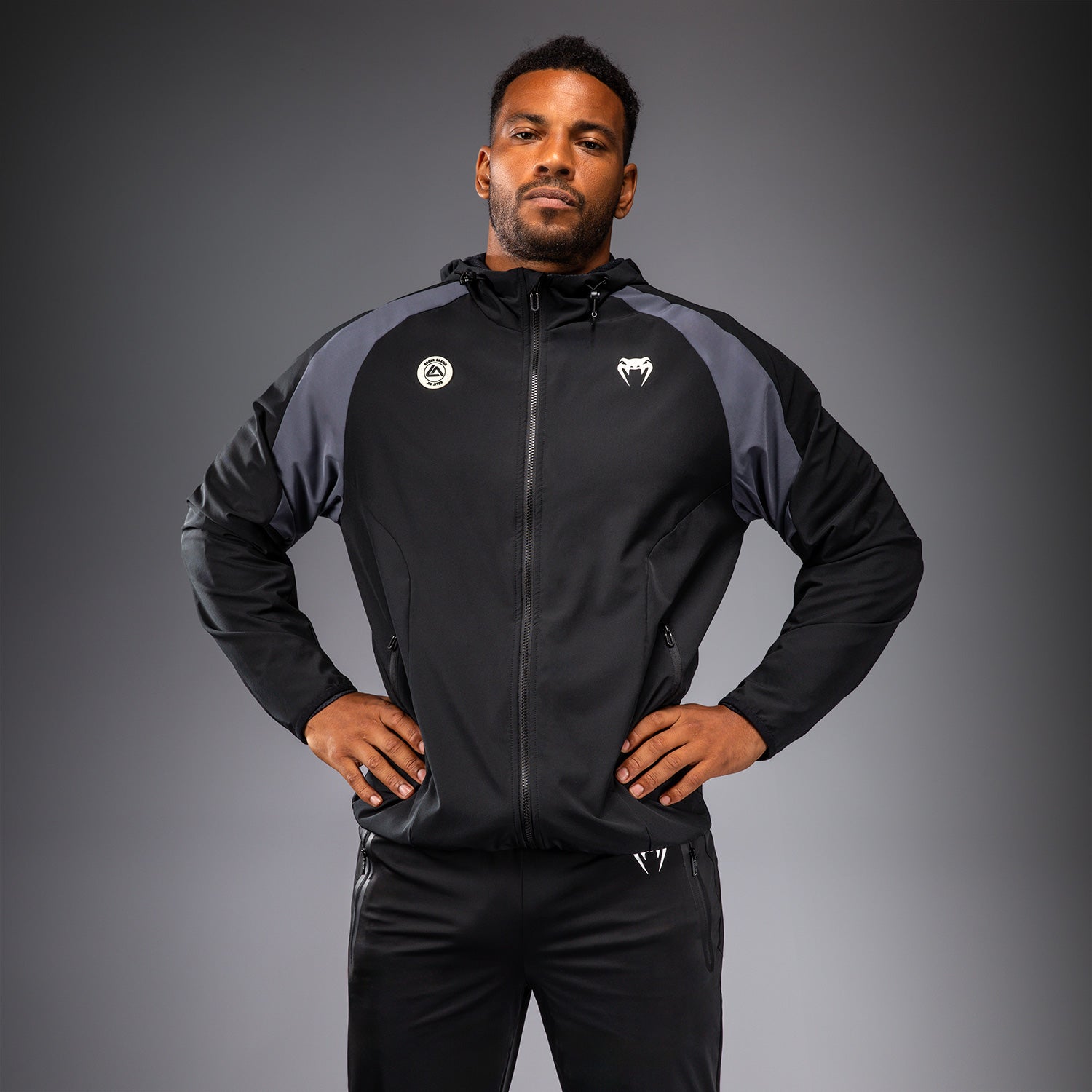 venum-x-roger-gracie-academy-trackjacke-schwarz image 1