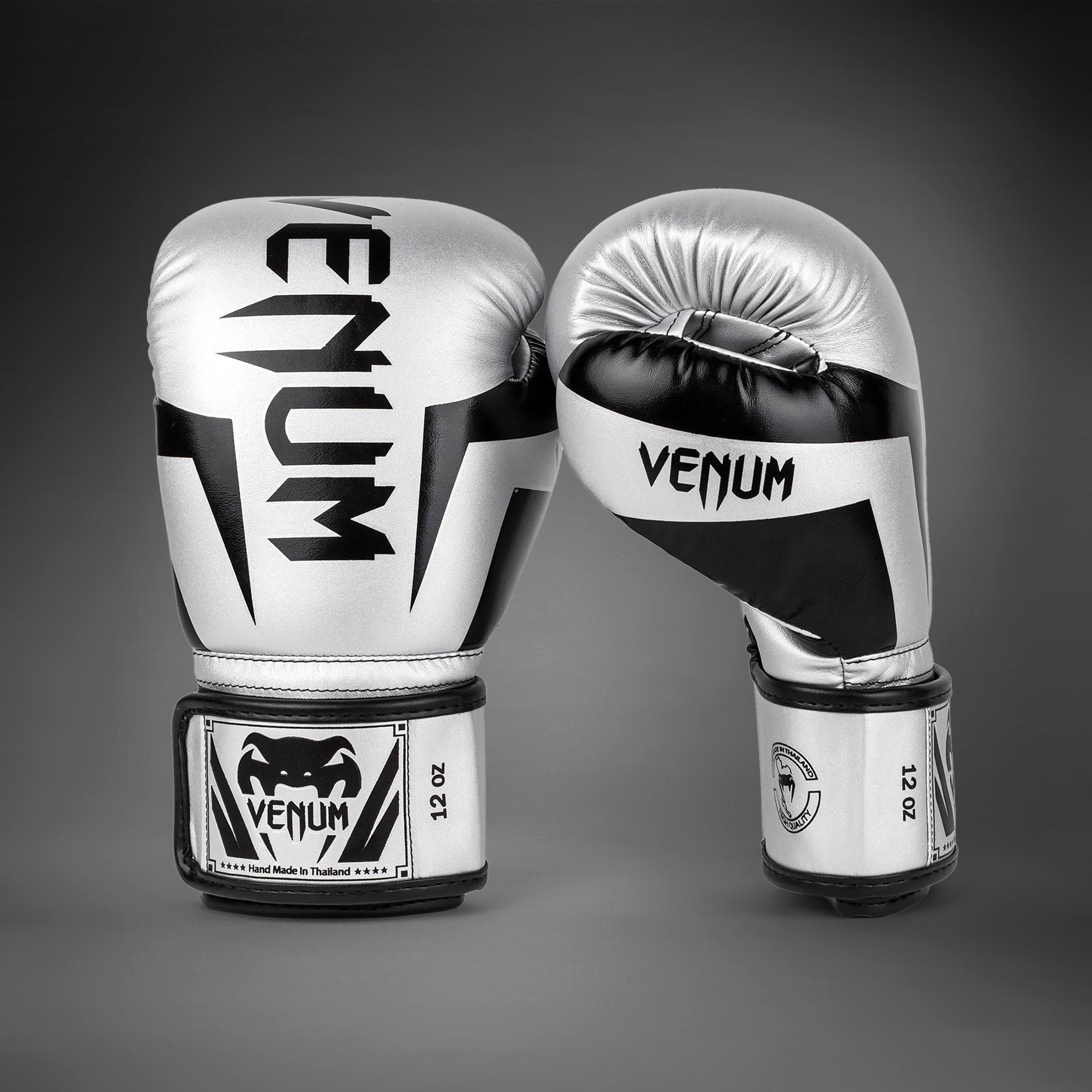 venum-elite-boxhandschuhe-silber-schwarz image 2