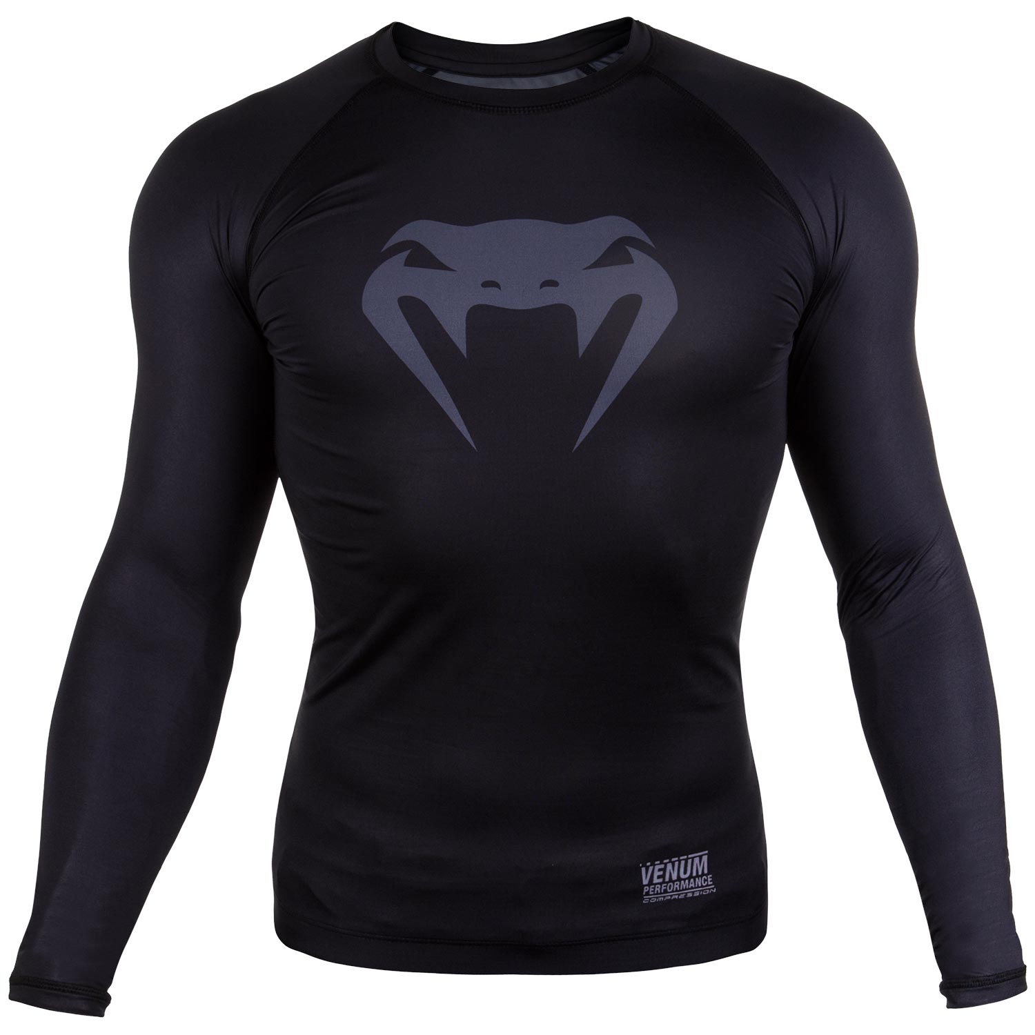 venum-contender-3-0-kompression-t-shirt-langarm-schwarz-grau image 1