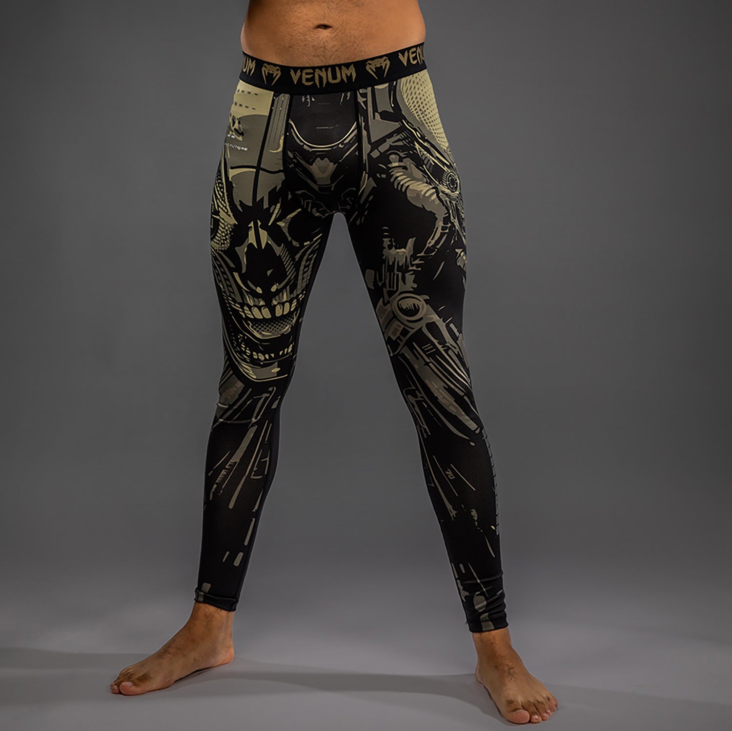 venum-invader-spats-schwarz-sand-herren-kompressionshose image 1