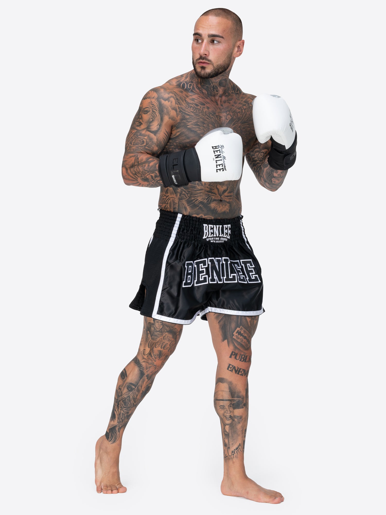 benlee-dagett-muay-thai-shorts-satin-thaiboxhose-mit-seitenschlitz image 3