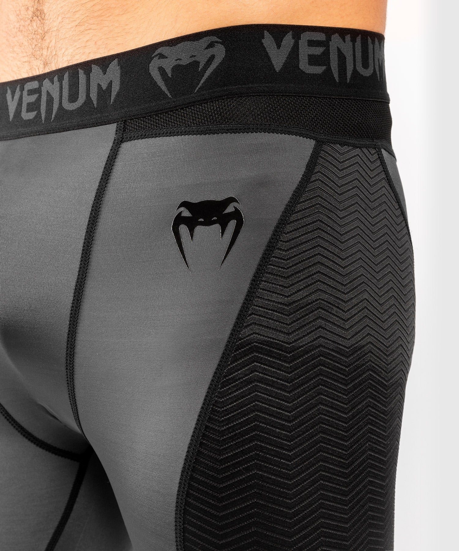 venum-g-fit-spats-kompressionshose-grau-schwarz image 5