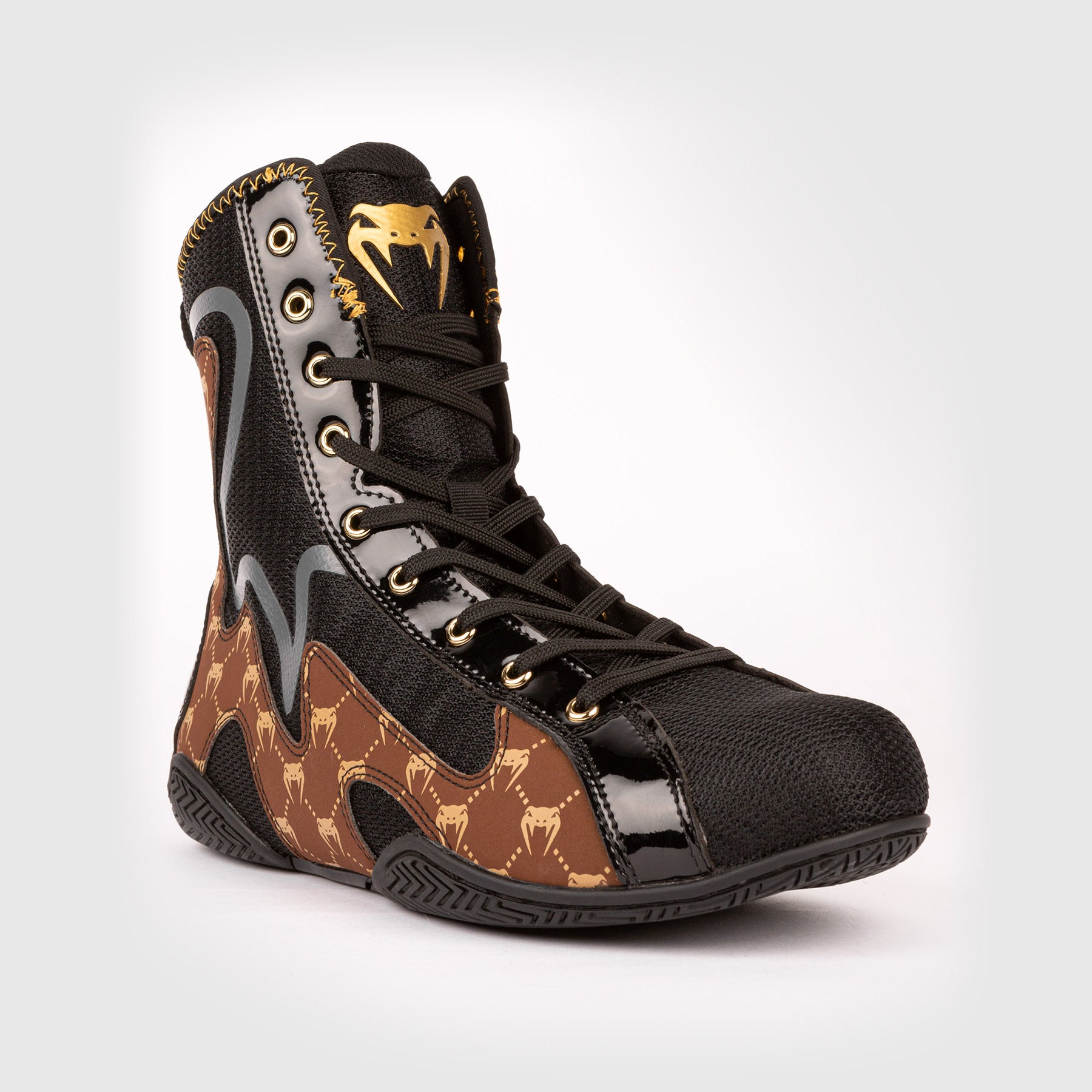 venum-elite-evo-monogram-boxschuhe-schwarz-braun image 5