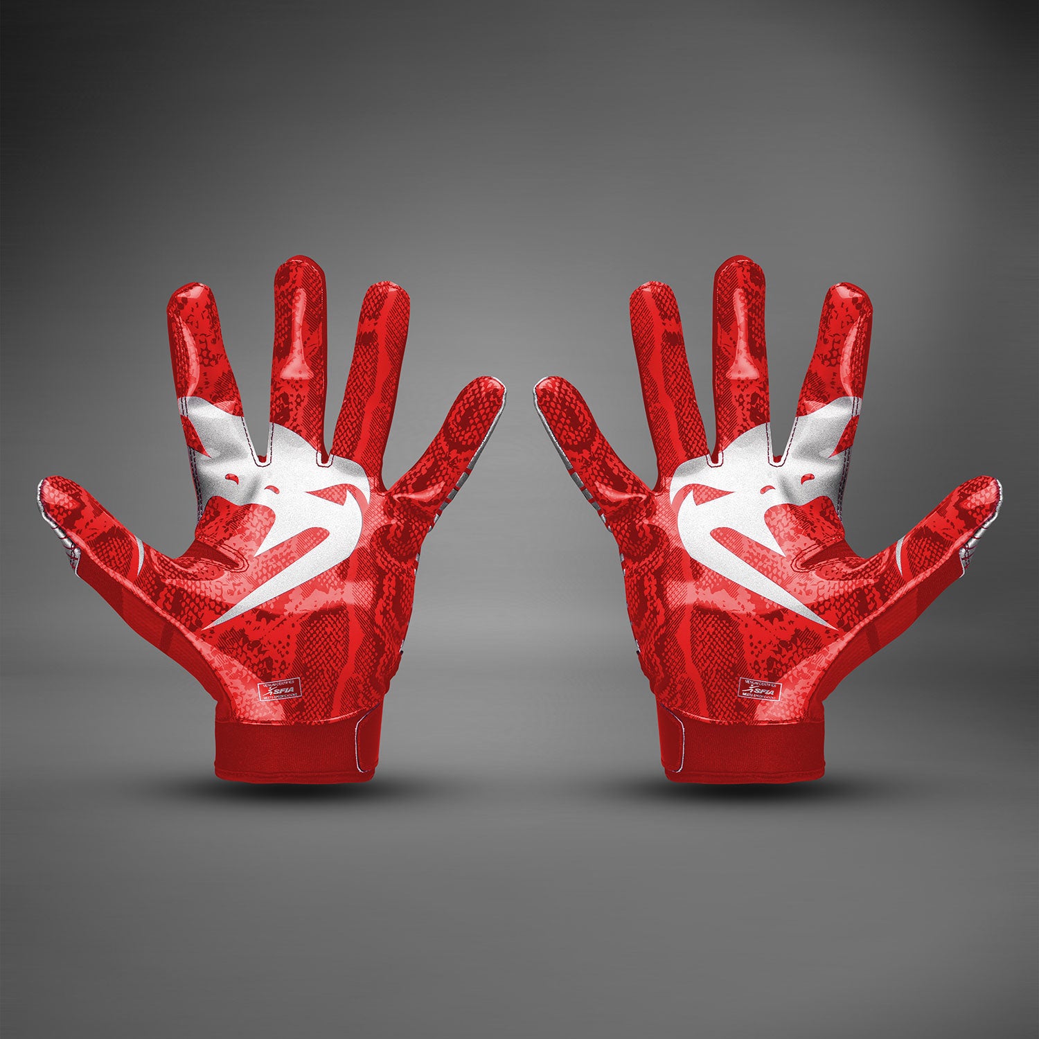 venum-elite-football-handschuhe-rot-silber image 5