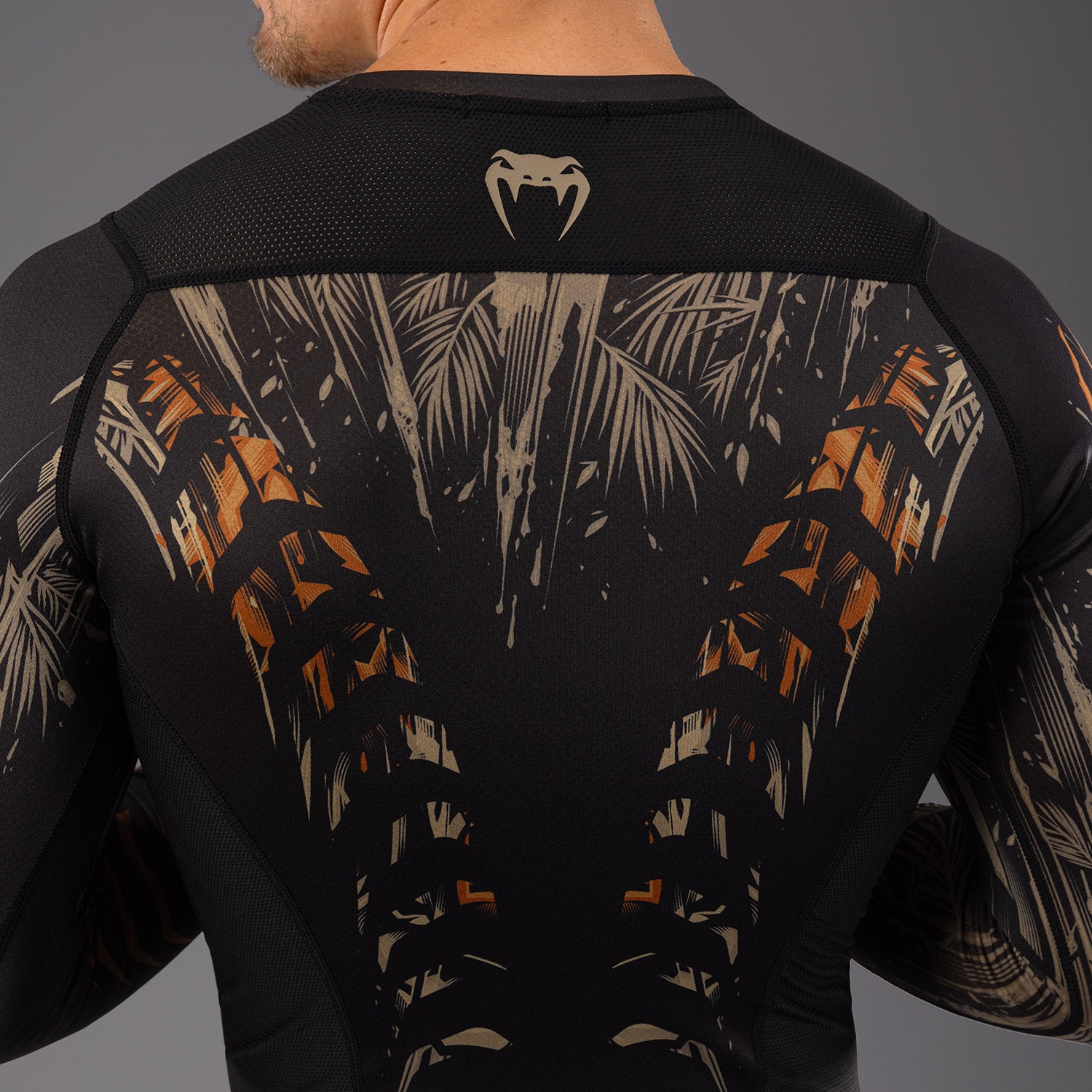 venum-tiger-herren-langarm-rashguard-schwarz-neonorange image 7