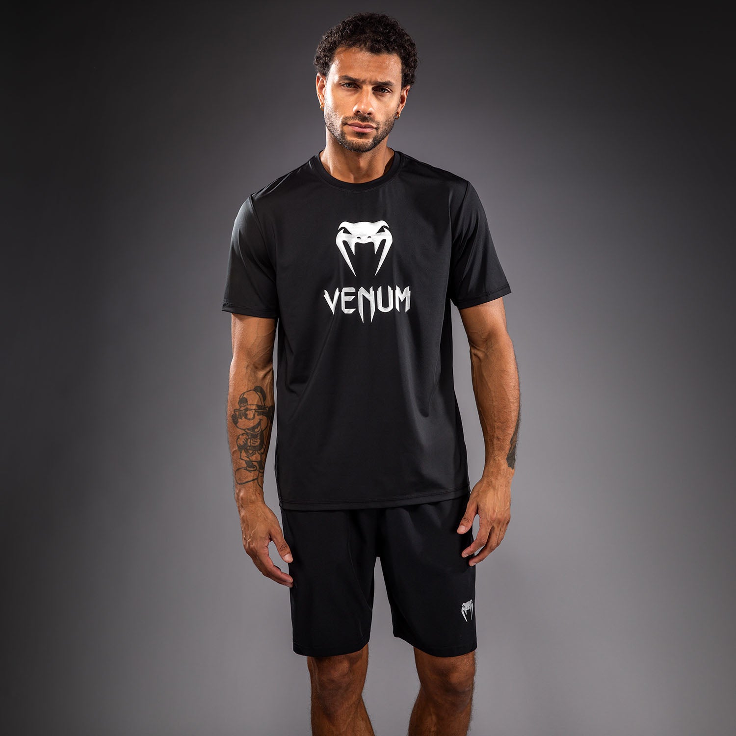 venum-classic-dry-tech-t-shirt-schwarz-silber image 1