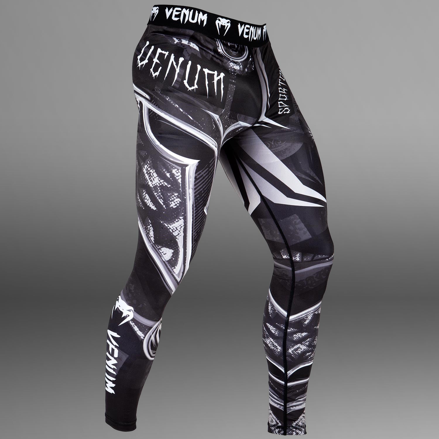 venum-gladiator-3-0-kompressionshose-schwarz-wei image 1
