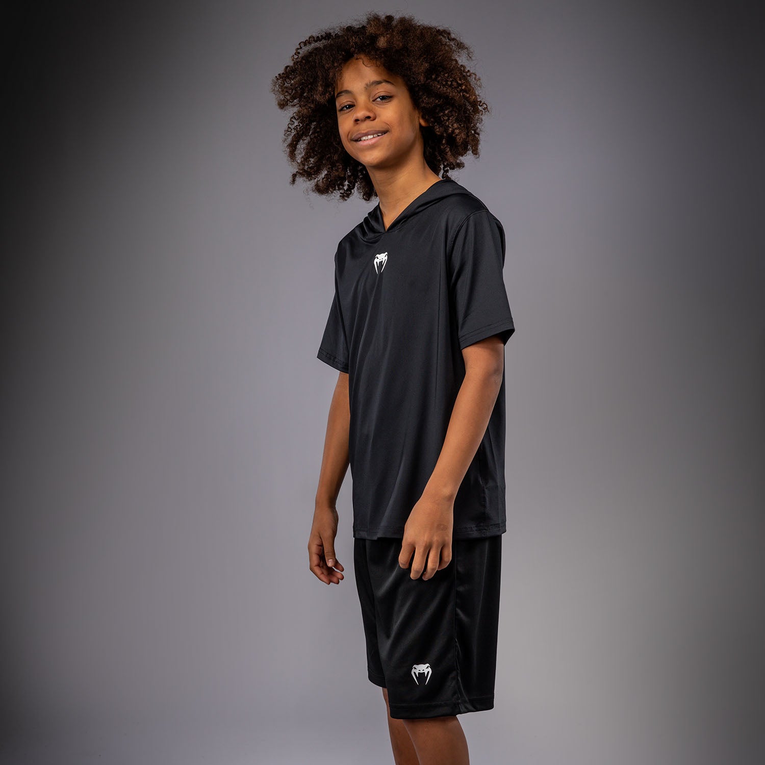 venum-elite-dry-tech-hoodie-kurzarm-kinder-schwarz image 3