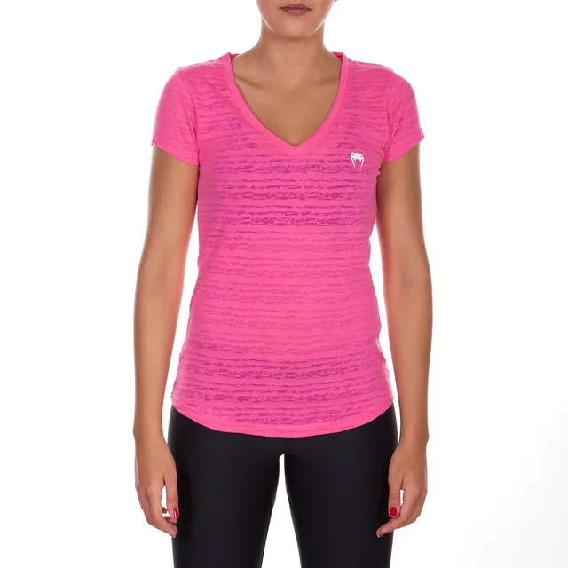 venum-essential-v-ausschnitt-t-shirt-pink-f-r-damen image 1