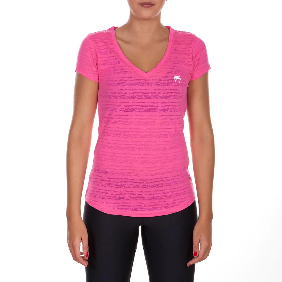 venum-essential-v-ausschnitt-t-shirt-pink-f-r-damen image 1