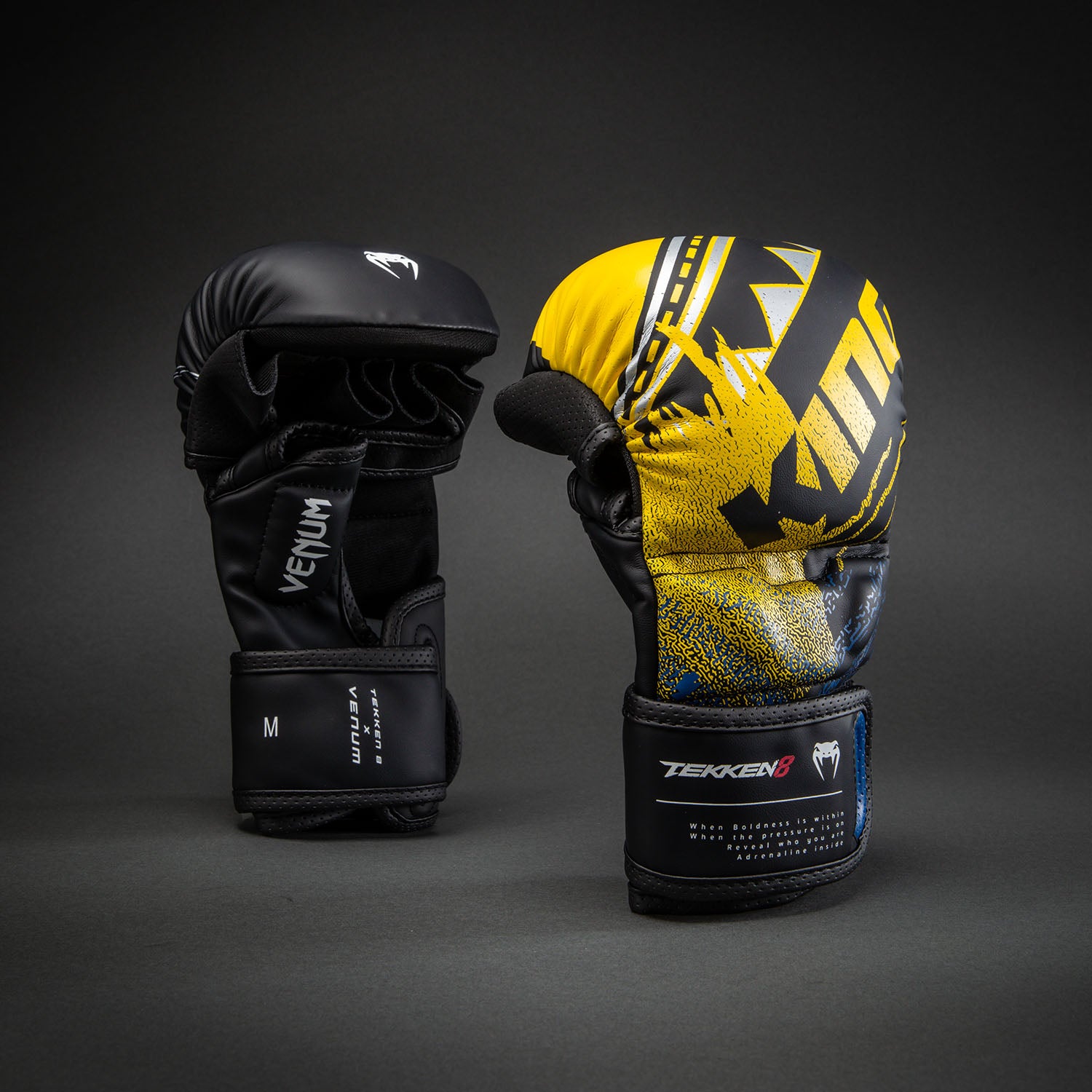 venum-x-tekken-8-king-sparring-handschuhe-schwarz-gelb image 2