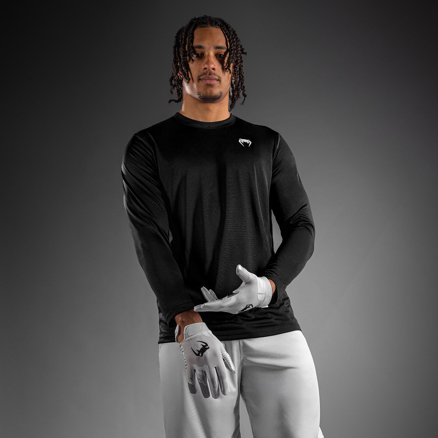venum-lineup-performance-langarm-t-shirt-schwarz-wei image 5