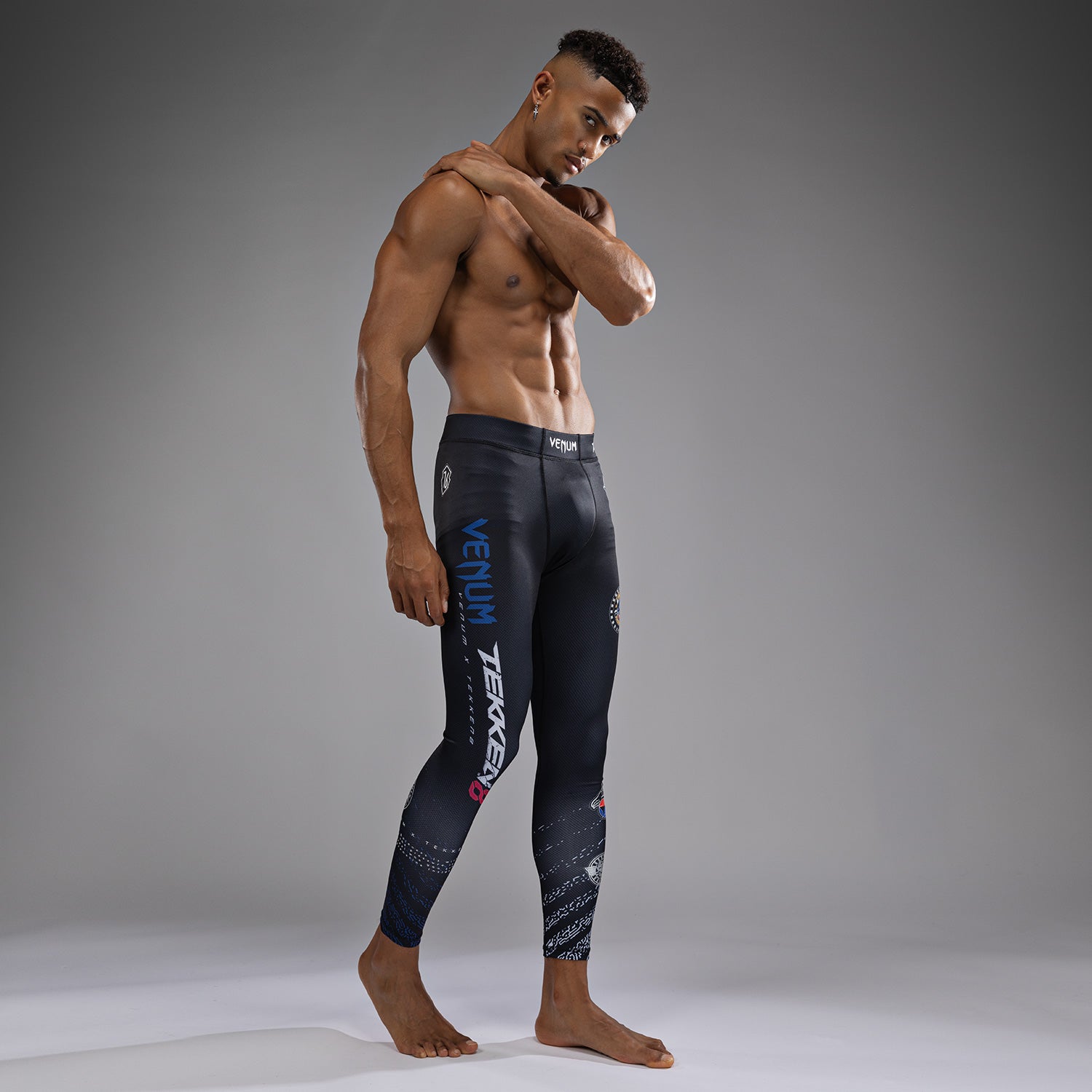 venum-x-tekken-8-paul-phoenix-spats-herren-schwarz-blau image 1