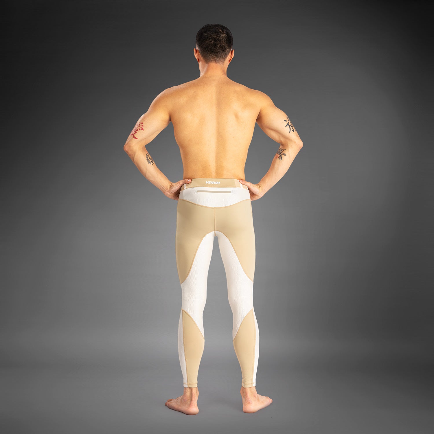venum-tempest-herren-spats-kompressionshose-beige-sand image 2