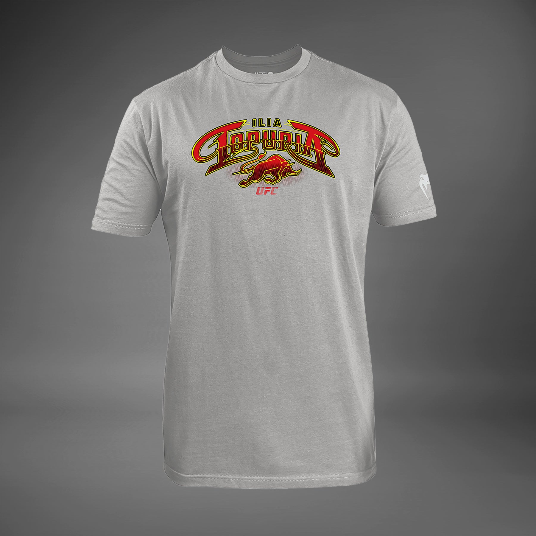 ufc-unrivaled-by-venum-ilia-topuria-herren-t-shirt-heather-grey image 1