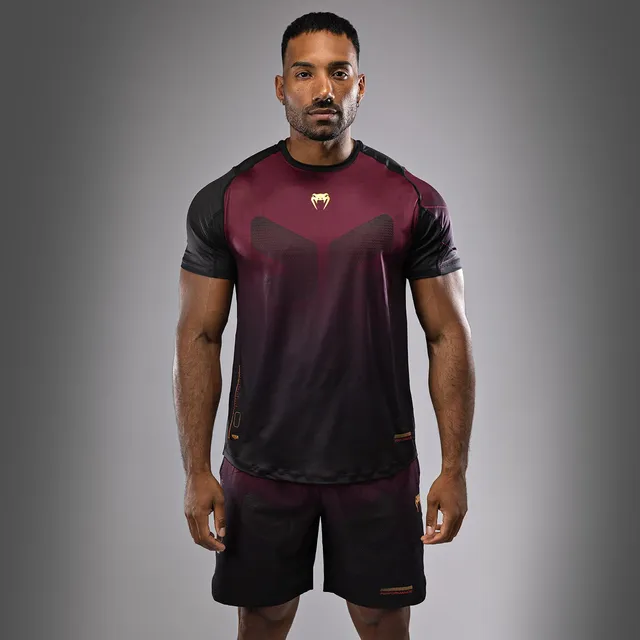 venum-tactical-xt-dry-tech-t-shirt-herren-schwarz-burgund-gold image 1
