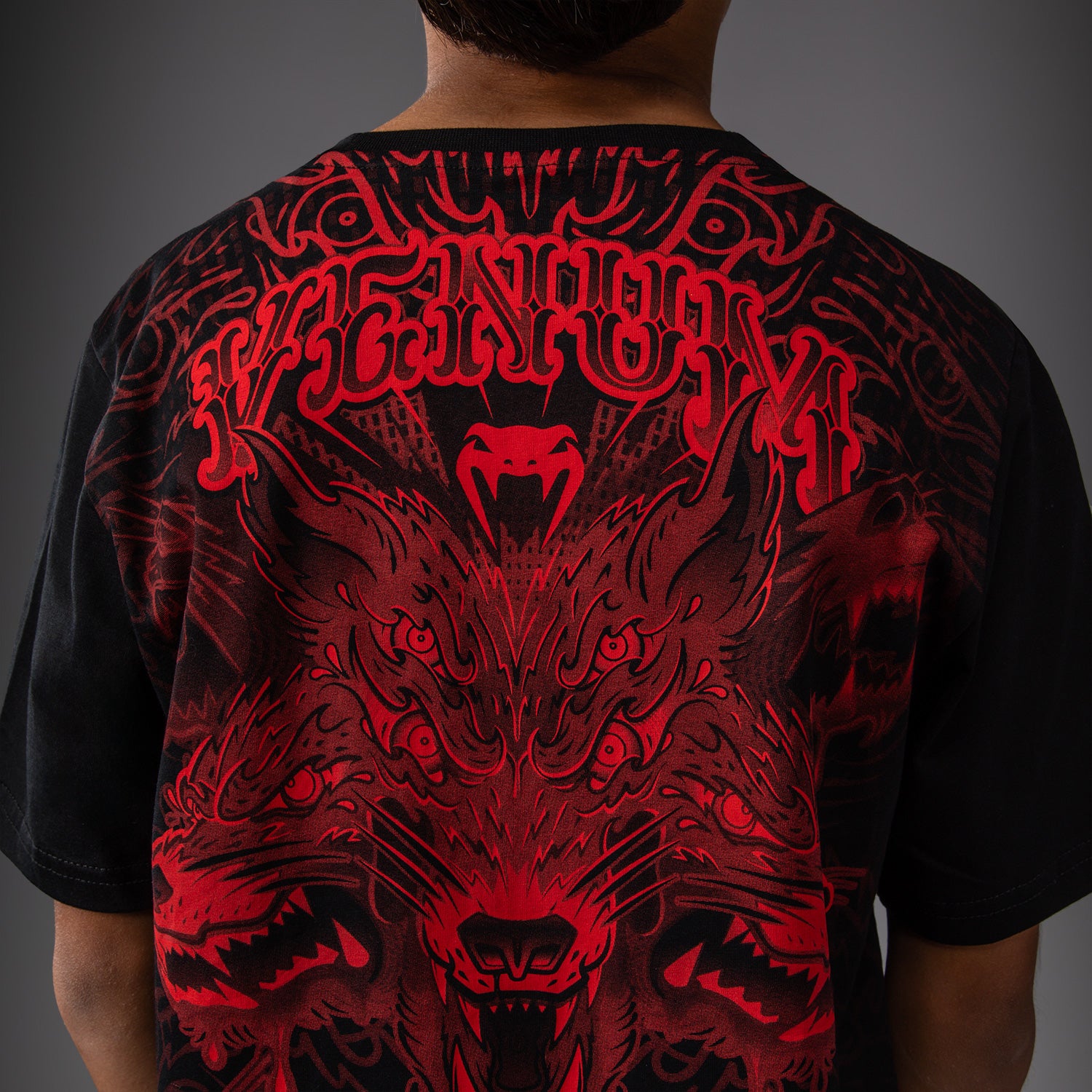 venum-wolf-atak-kinder-t-shirt-schwarz-rot image 5