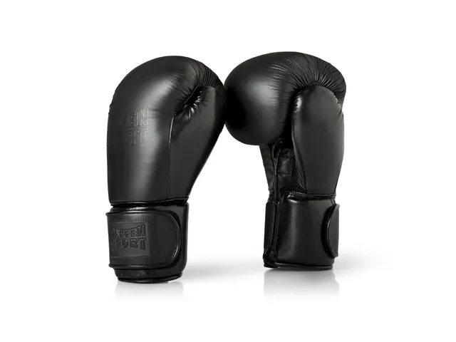 paffen-sport-black-logo-echtleder-boxhandschuhe-training-sparring-12-18-oz image 1