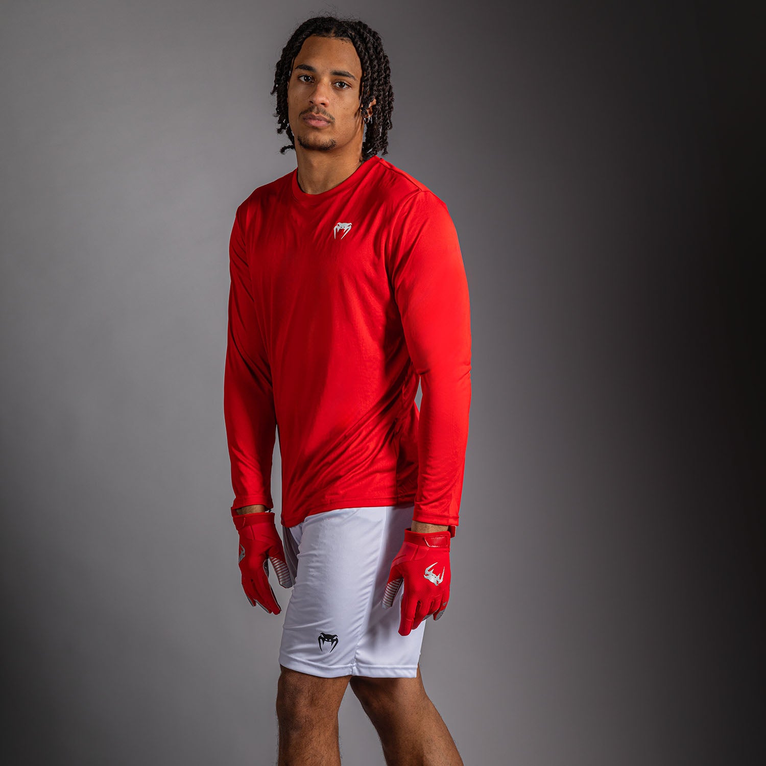 venum-lineup-performance-langarm-t-shirt-rot-wei image 4