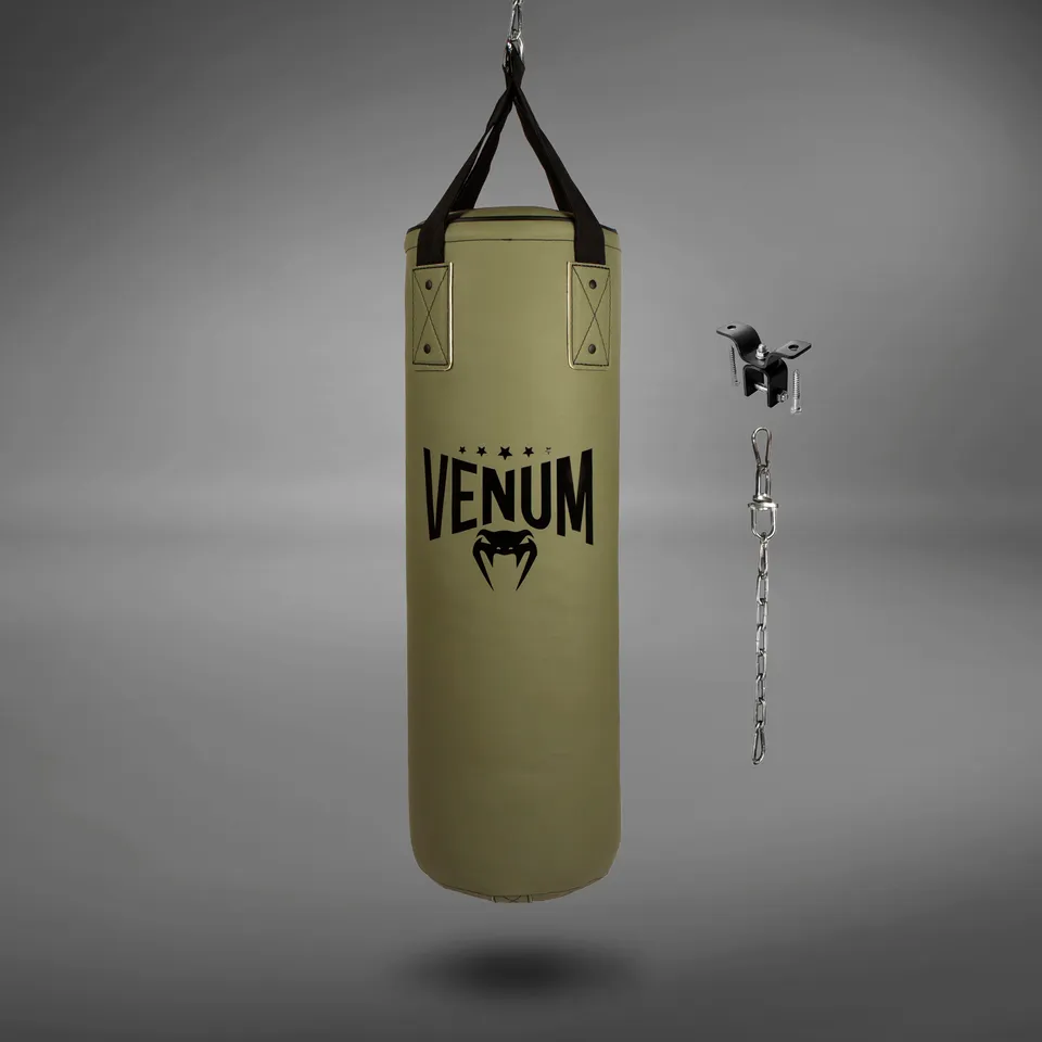 venum-origins-boxsack-khaki-schwarz-inkl-deckenhalterung image 1