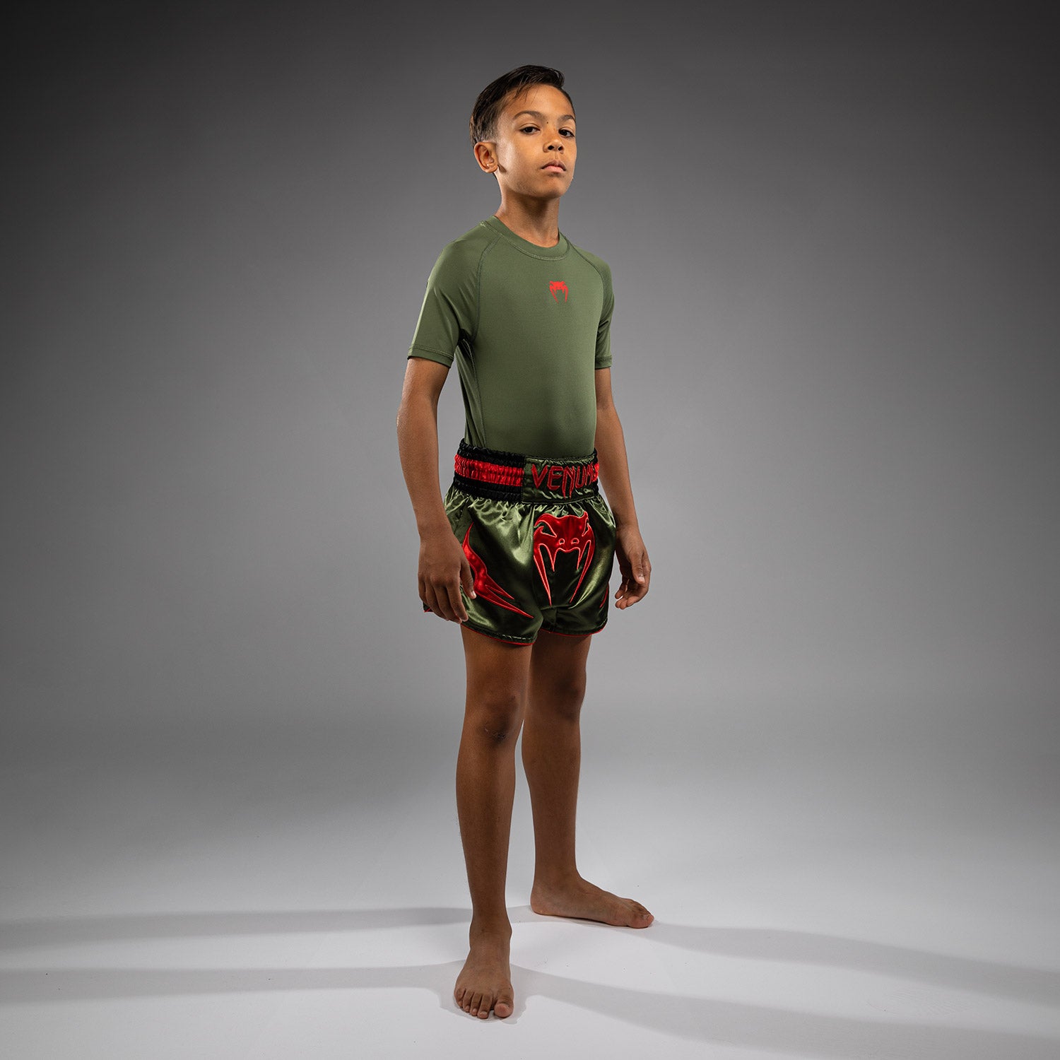 venum-inferno-kinder-muay-thai-shorts-armeegr-n-orange image 5