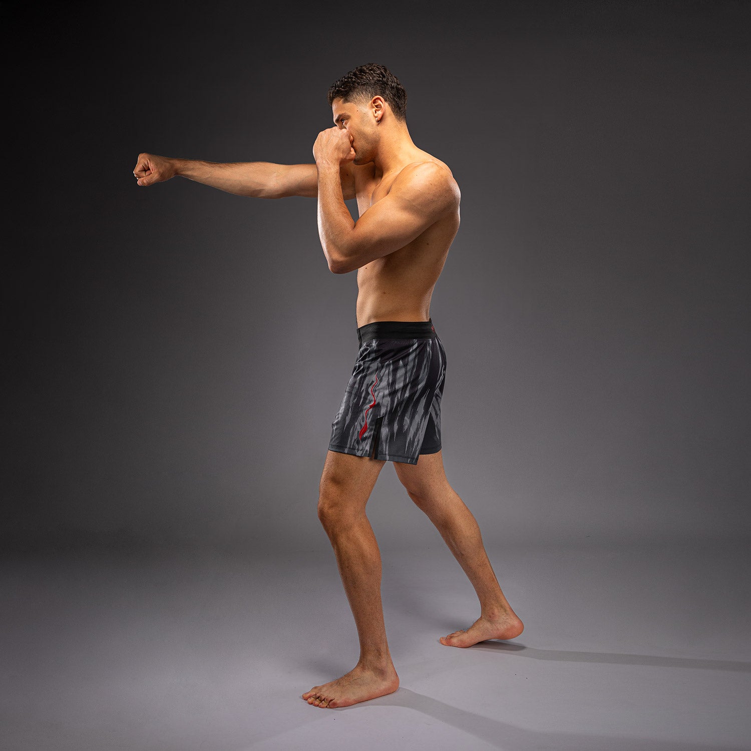 venum-demon-fightshorts-schwarz-grau-herren image 3