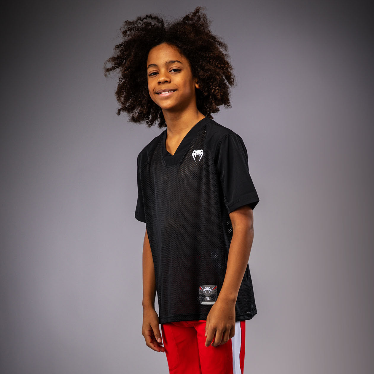 venum-elite-fu-ball-kurzarmtrikot-f-r-kinder-schwarz image 2