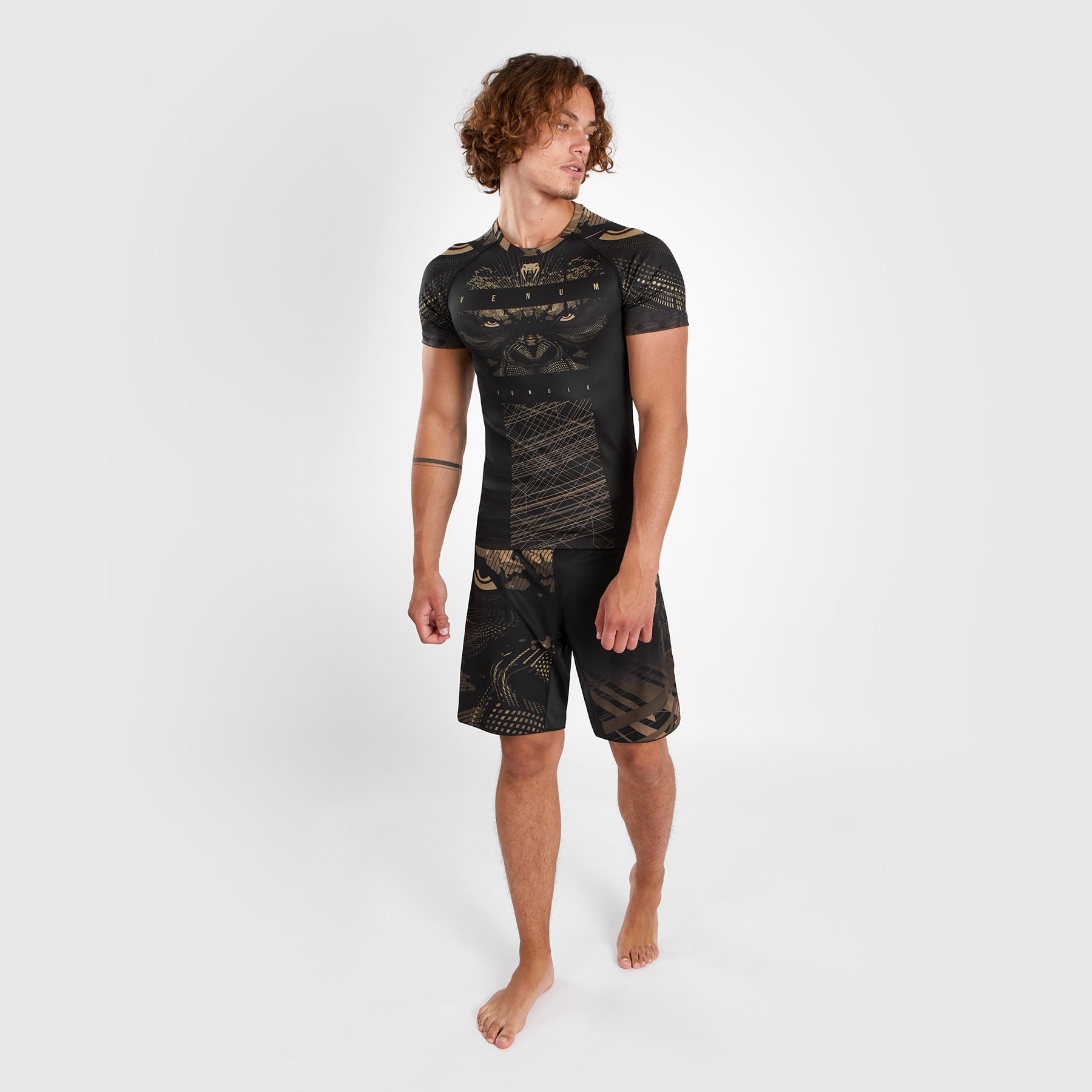 venum-gorilla-jungle-rashguard-kurzarm-schwarz-sand image 2
