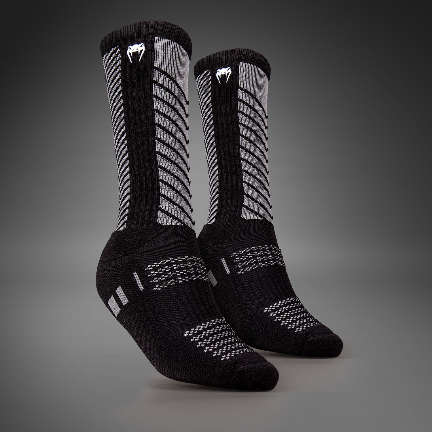 venum-vector-crew-socken-schwarz-grau image 2
