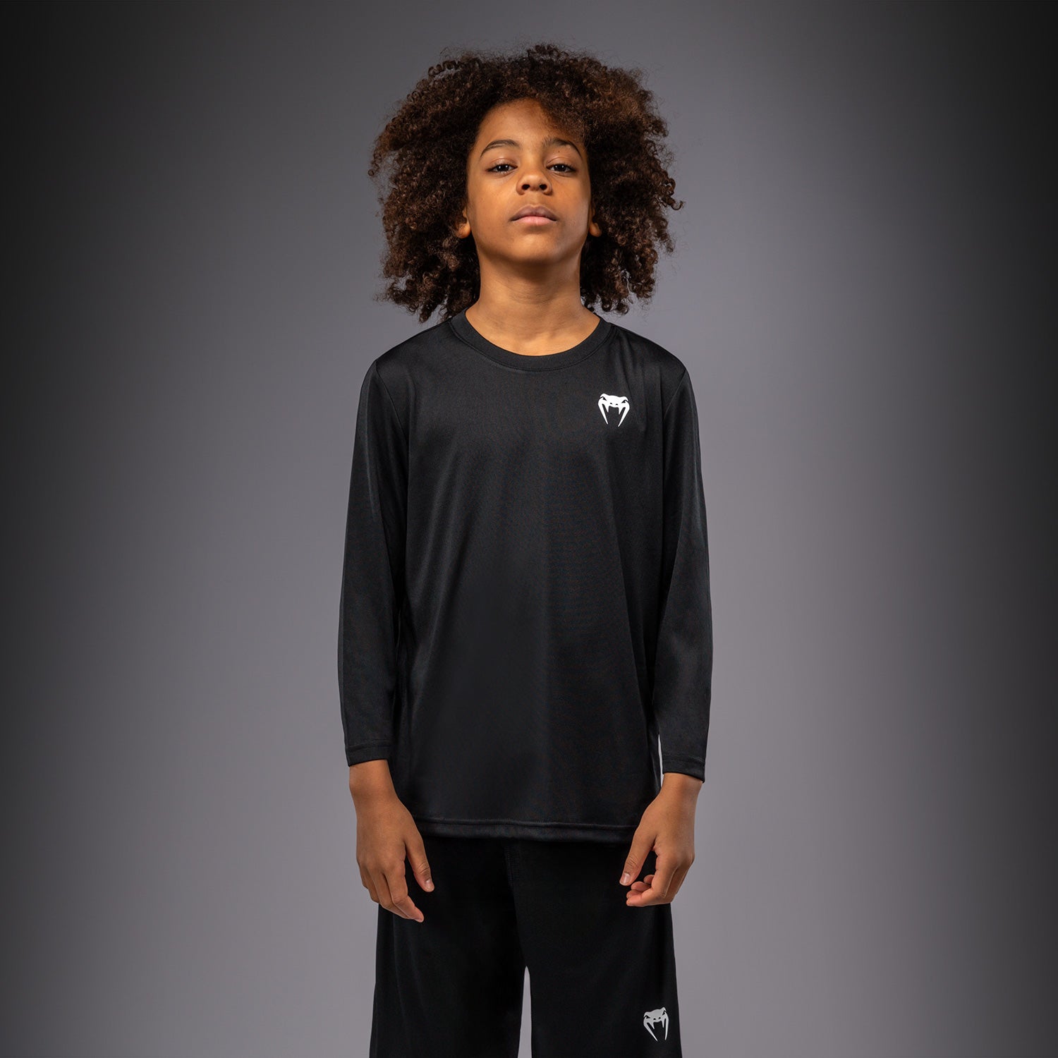 venum-lineup-t-shirt-langarm-f-r-kinder-schwarz-wei image 1