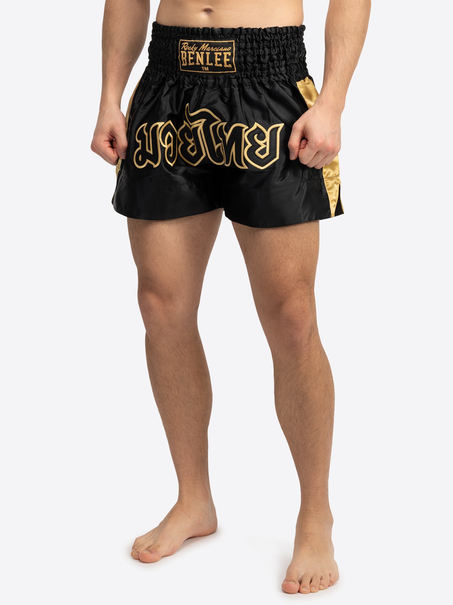 benlee-goldy-thaiboxhose-satin-muay-thai-shorts-f-r-training-wettkampf image 1