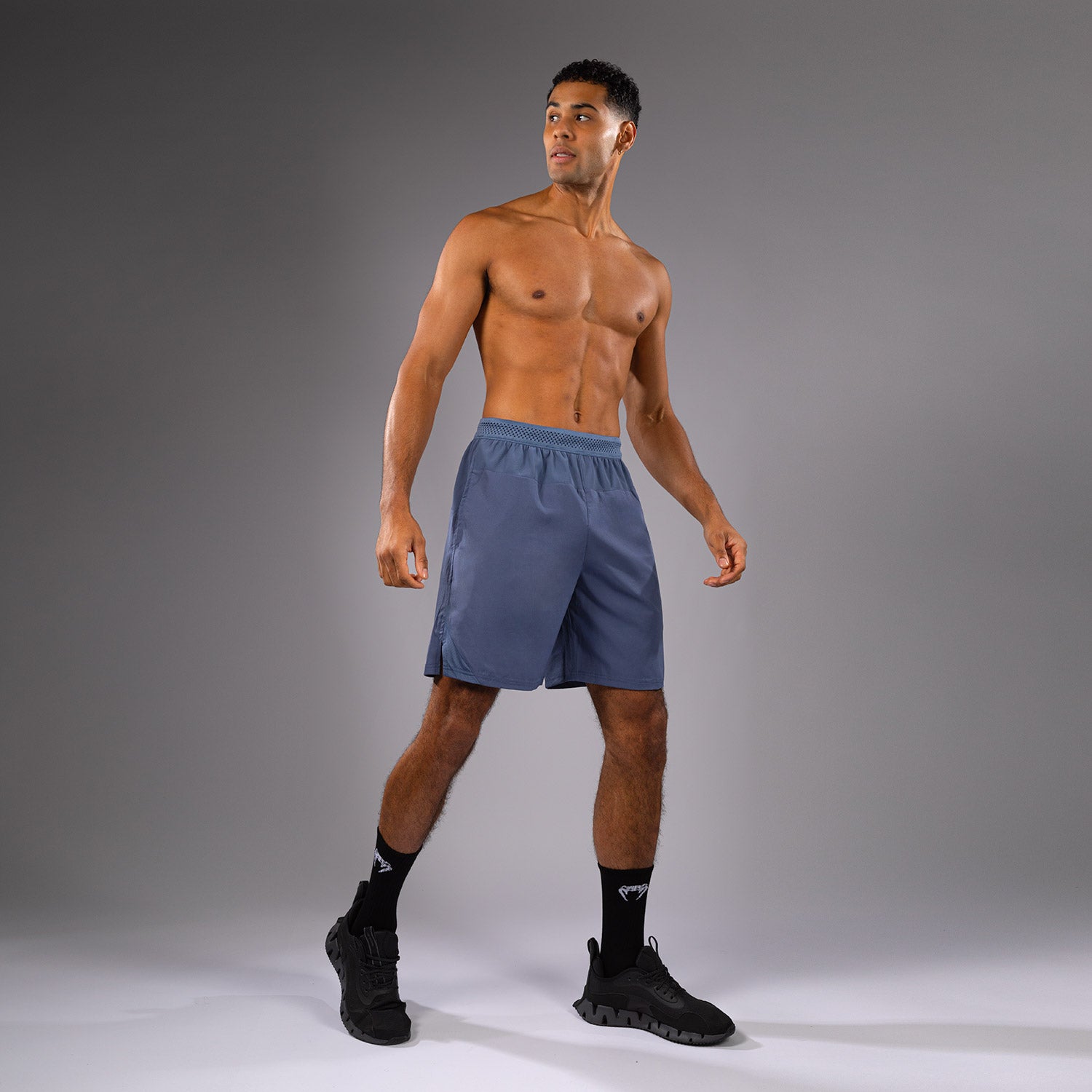 venum-g-fit-air-herren-trainingsshorts-nebelblau-grau image 3