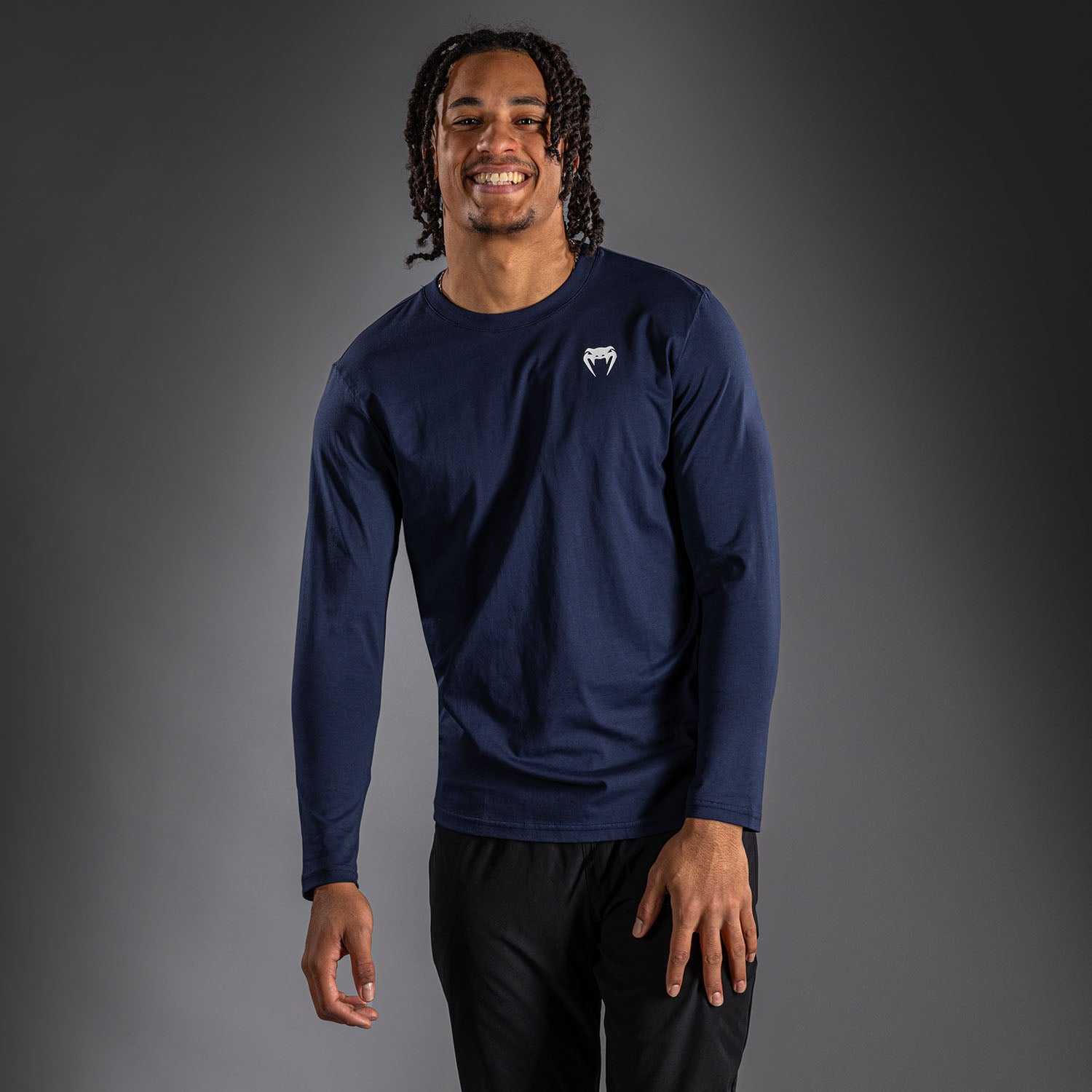 venum-lineup-langarm-t-shirt-herren-marineblau-wei image 4