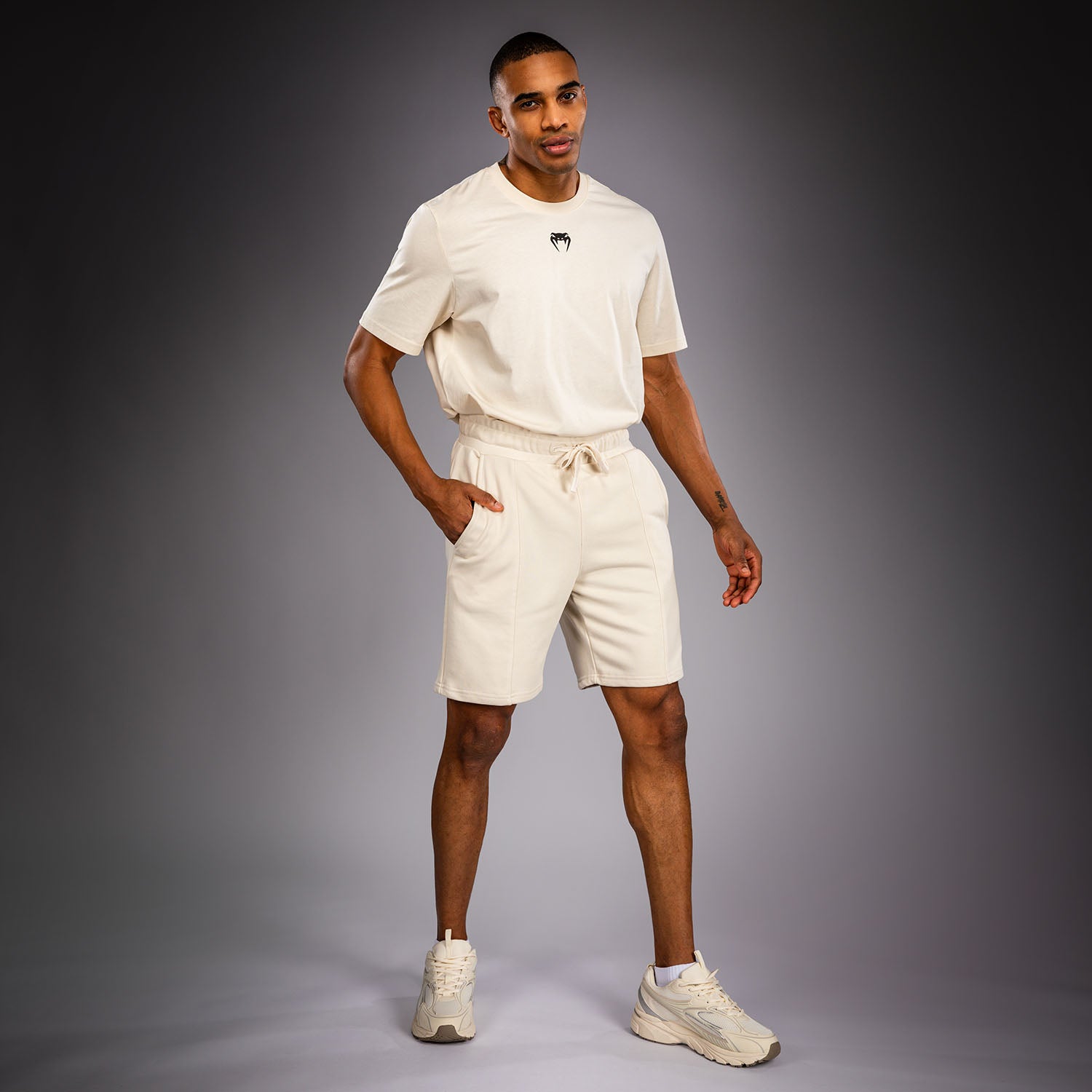 venum-contender-fleece-shorts-baumwolle-cremewei image 3
