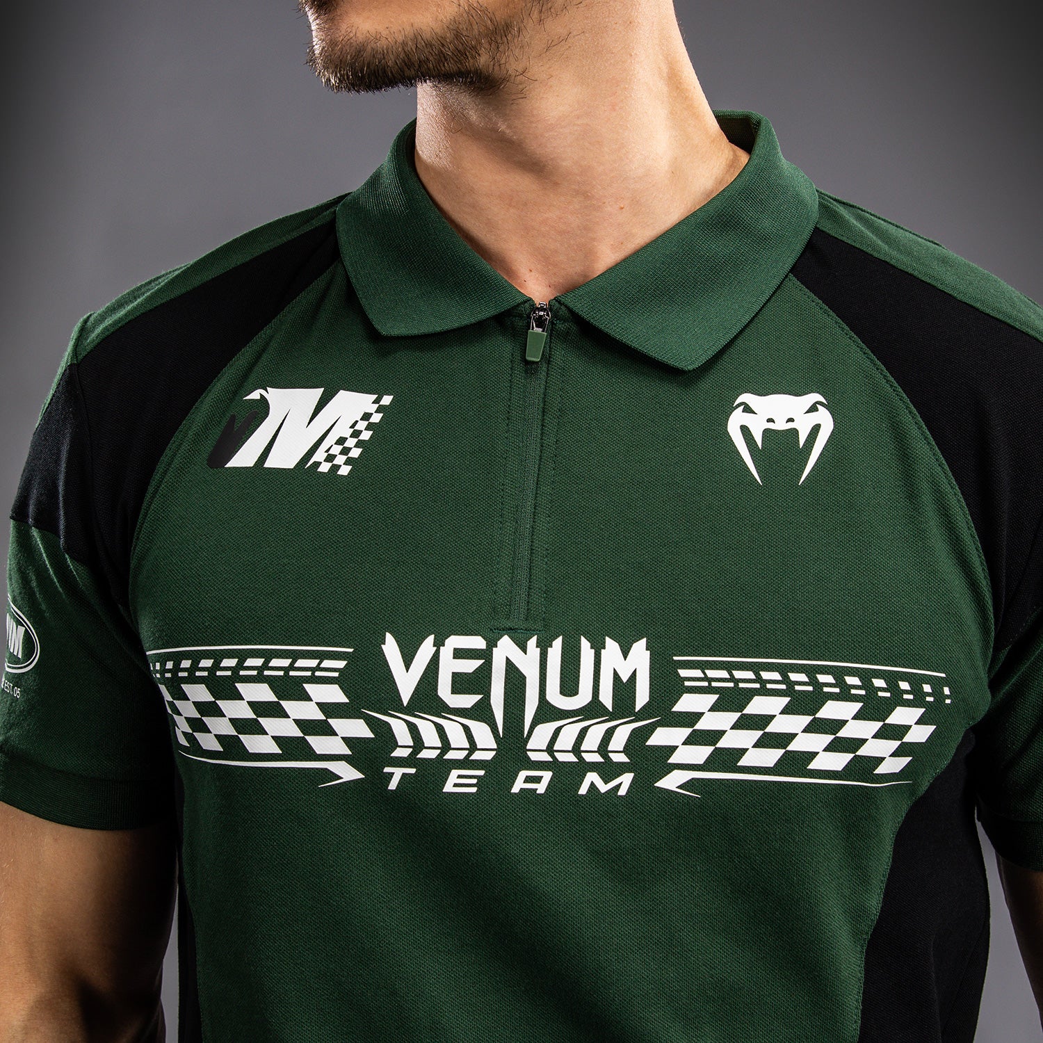 venum-motorsport-baumwollpolo-herren-tiefwald-gr-n image 5