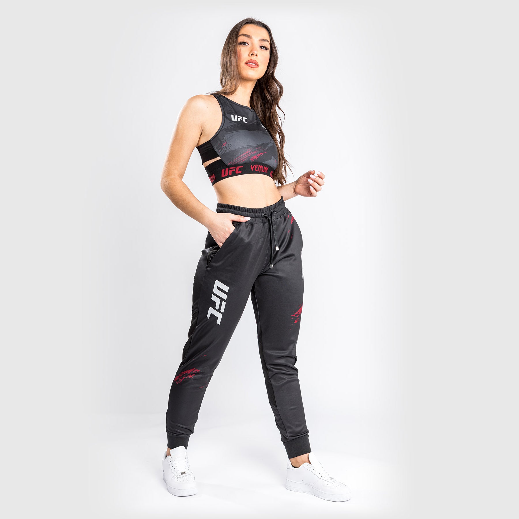 ufc-venum-authentic-fight-week-2-0-sweatpants-damen-schwarz-rot image 4