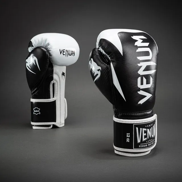 venum-hammer-profi-boxhandschuhe-klettverschluss-schwarz-wei image 1