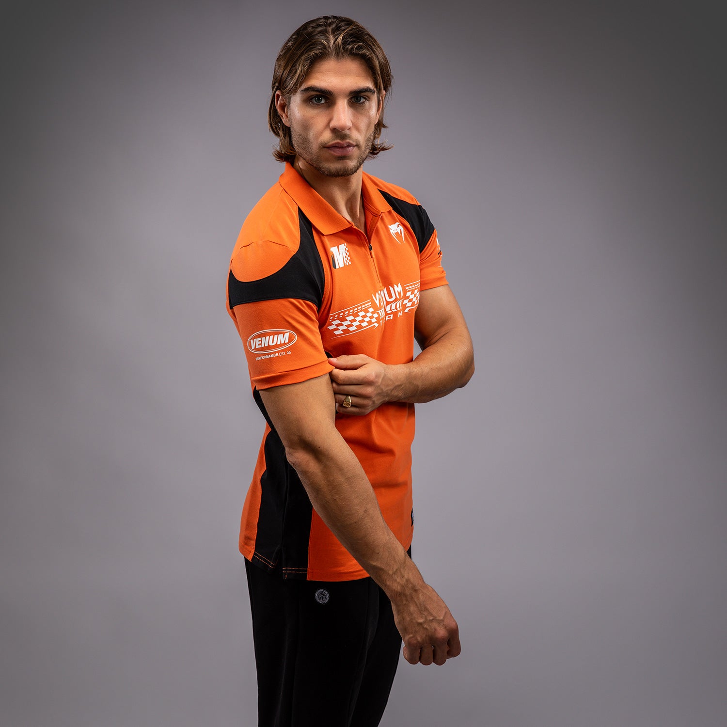 venum-motorsport-baumwollpolo-mandarine-orange image 4