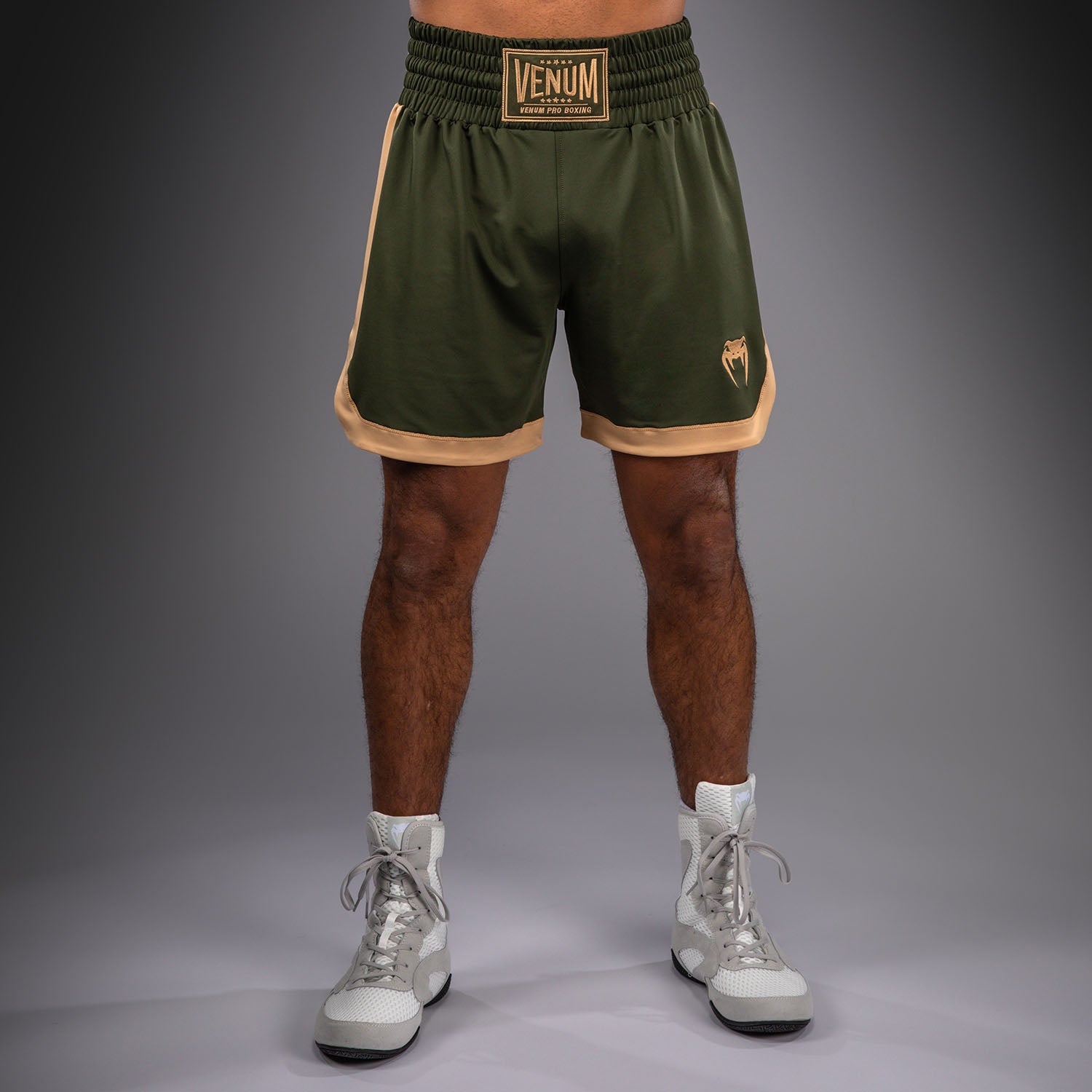 venum-classic-boxshorts-olivgr-n-sand image 1