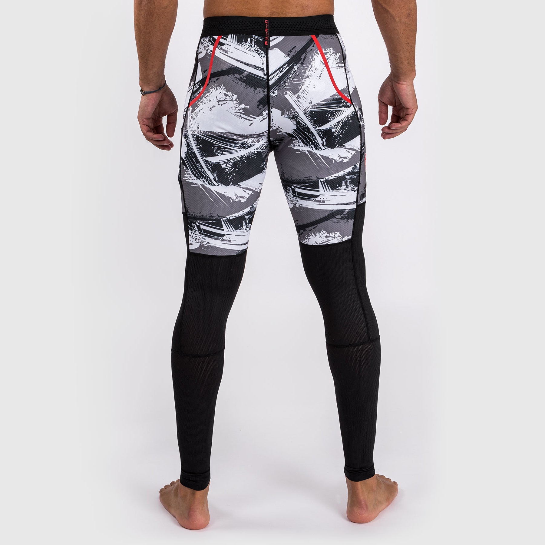 venum-electron-3-0-kompressionshose-spats-grau-rot-herren image 4