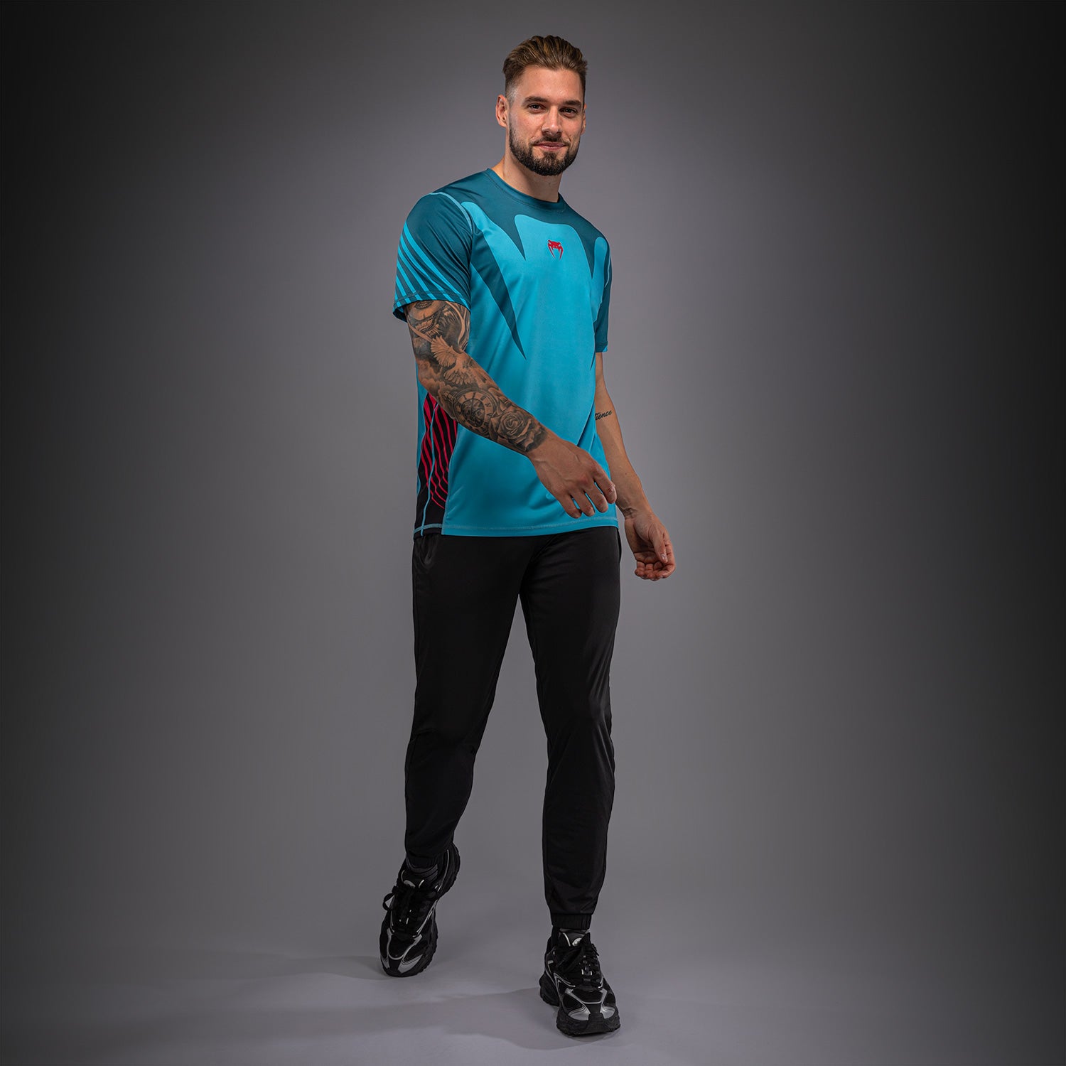 venum-attack-90-dry-tech-t-shirt-t-rkis-rot-f-r-herren image 4