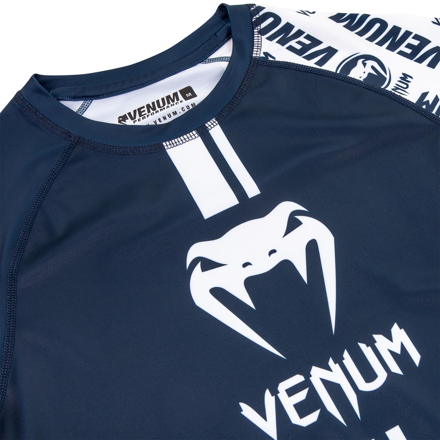 venum-logos-rashguard-langarm-marineblau-wei image 5