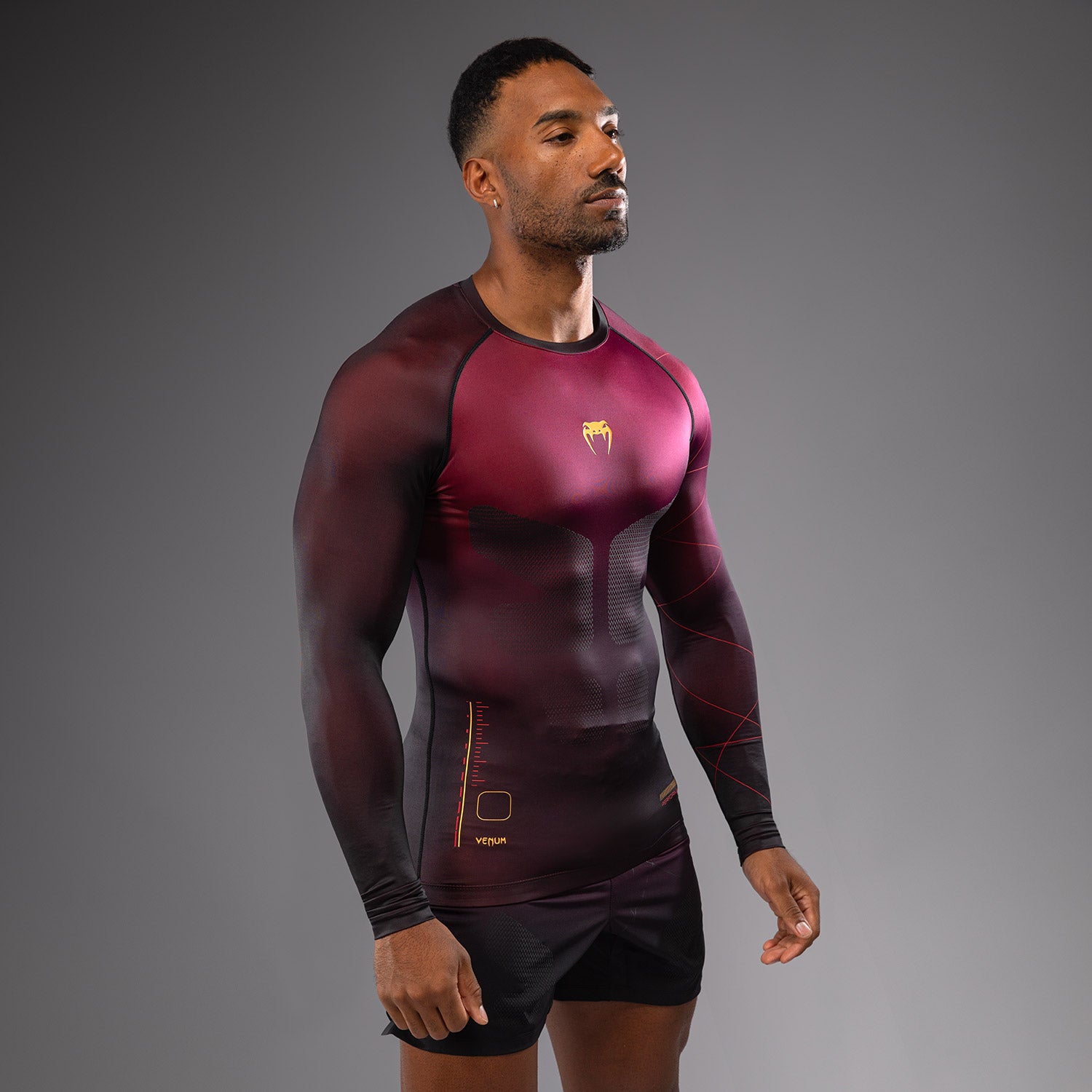 venum-tactical-xt-herren-langarm-rashguard-schwarz-burgund-gold image 5