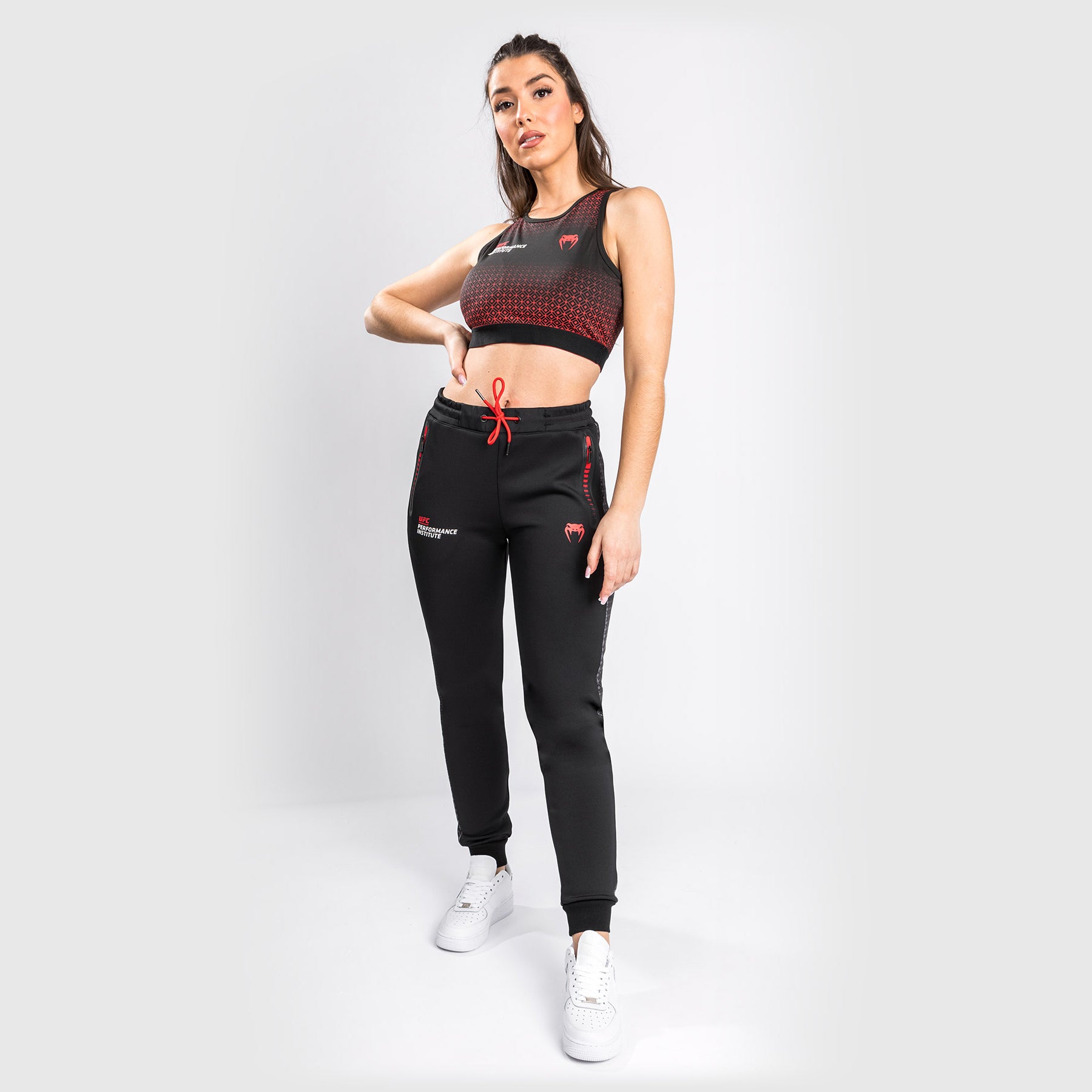 venum-ufc-performance-institute-jogginghose-damen-schwarz-rot image 2