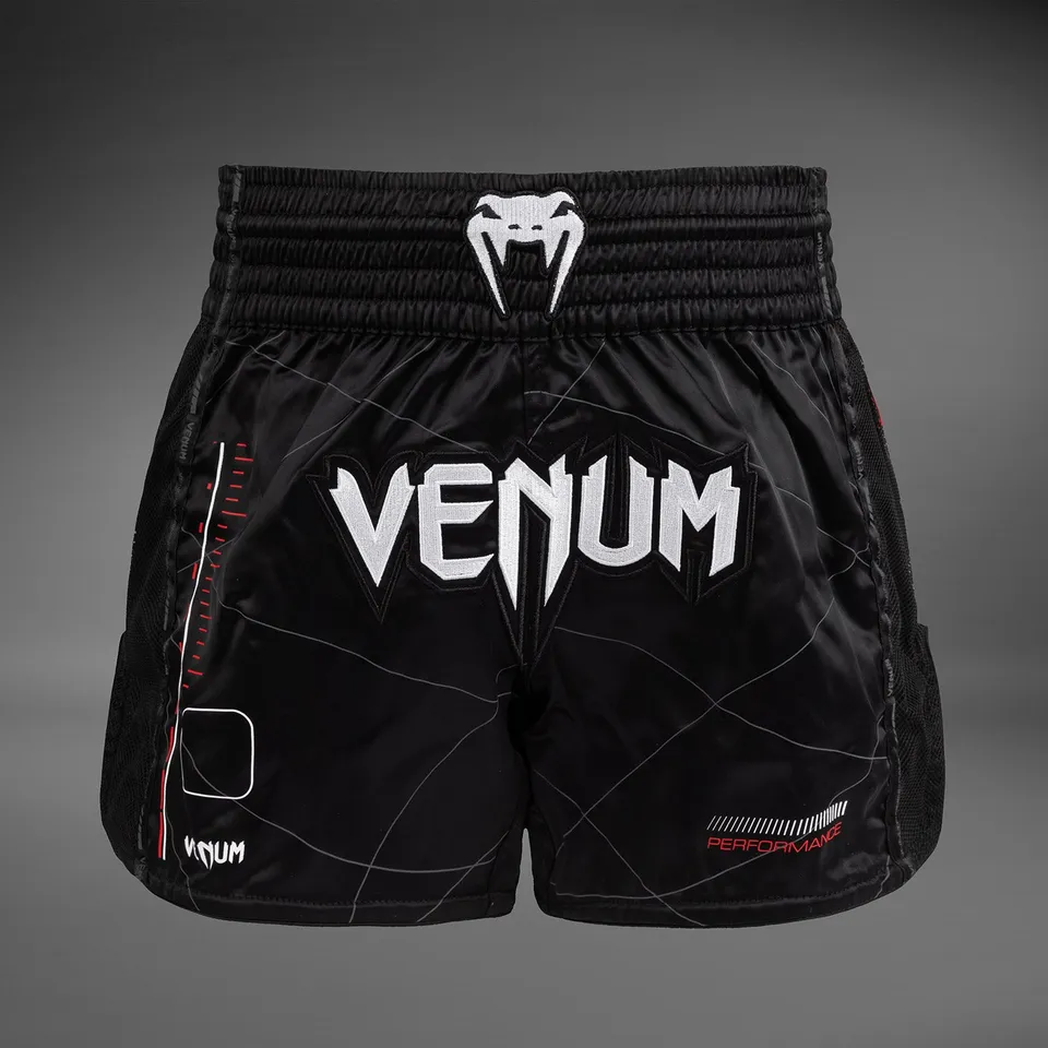 venum-tactical-xt-muay-thai-shorts-damen-schwarz-feuerrot image 1