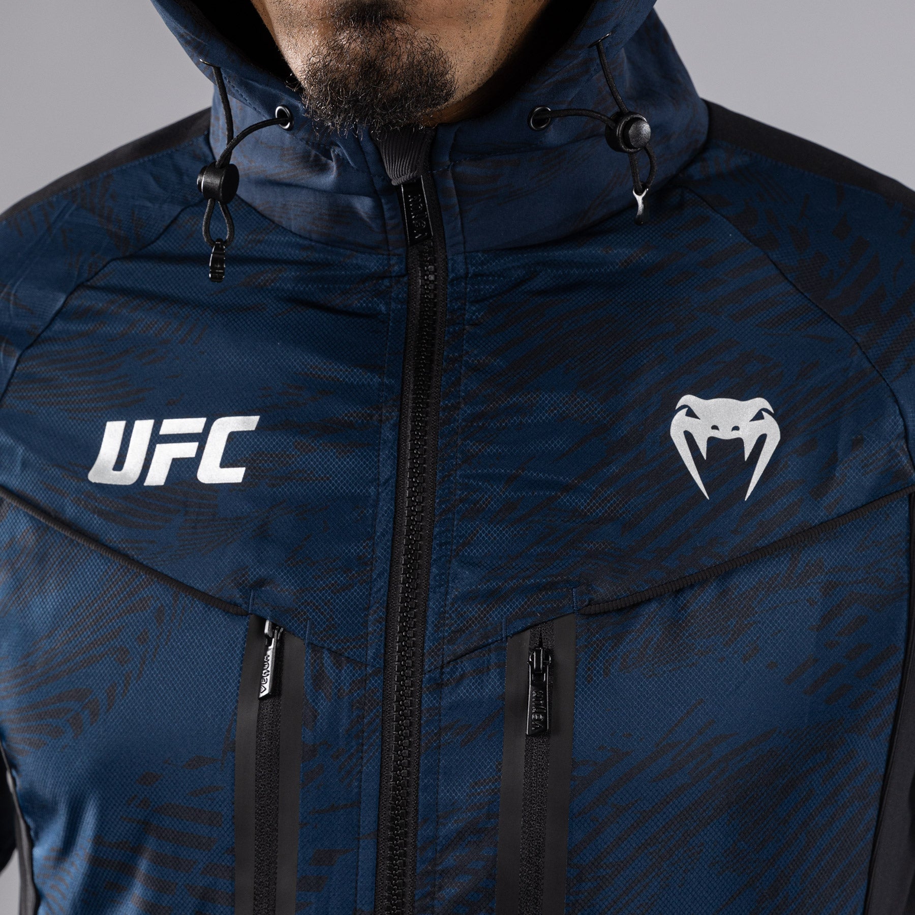 ufc-fusion-by-venum-fight-week-herren-zip-hoodie-ozeanisches-blau image 7