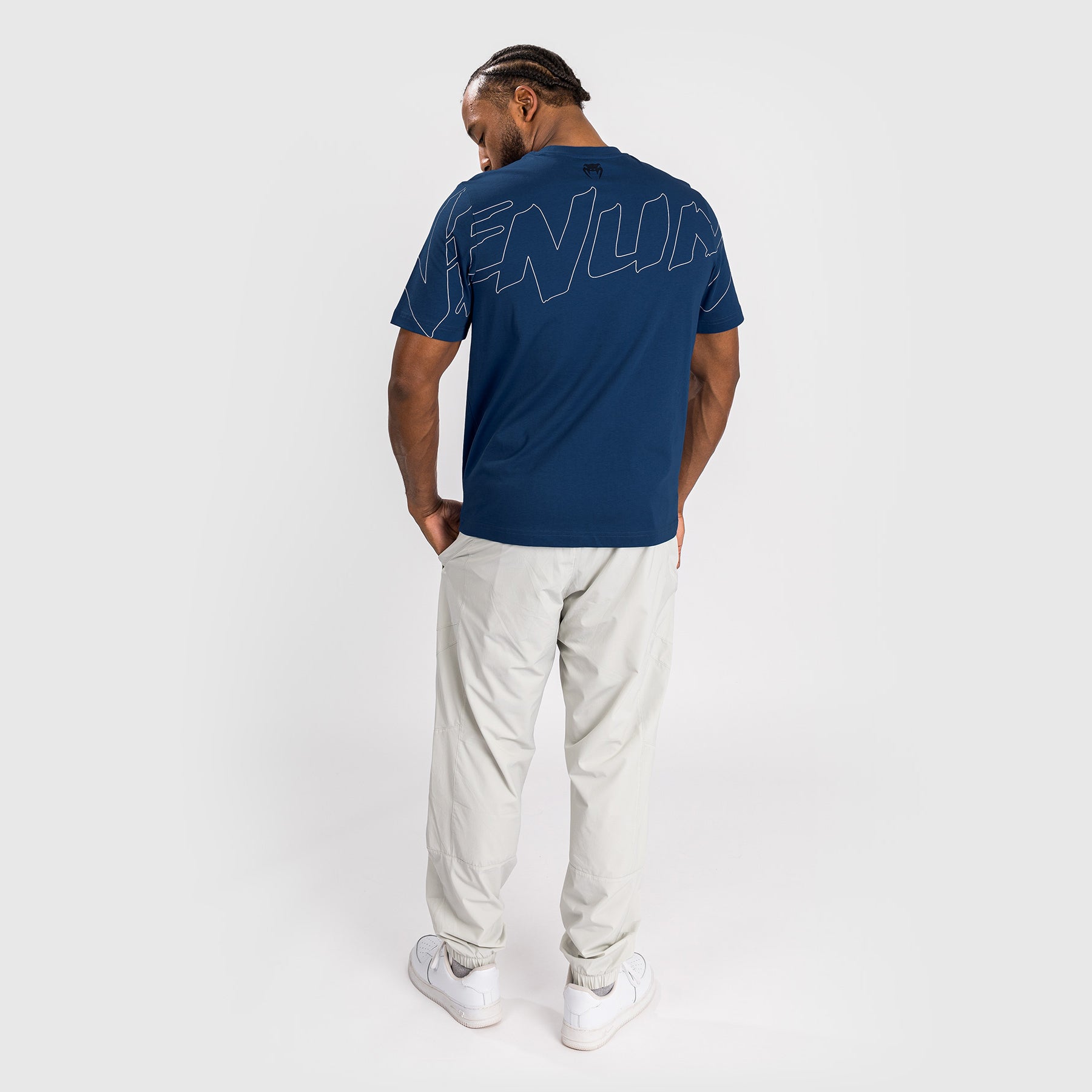 venum-snake-print-t-shirt-herren-marineblau image 4