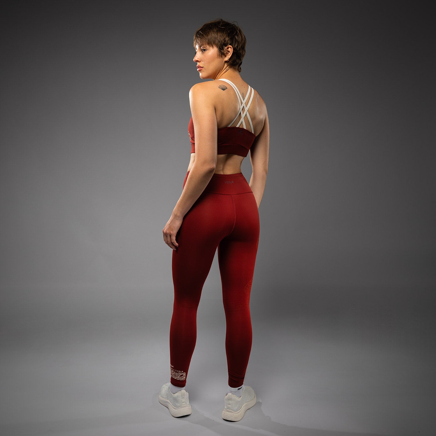 venum-serpenti-damen-leggings-burgunder-elfenbein image 2