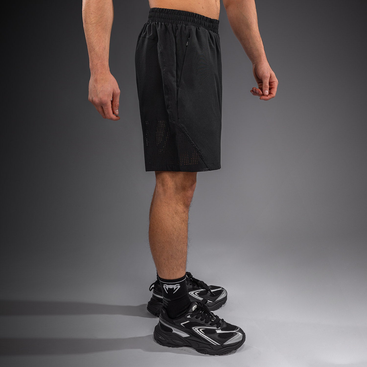 venum-lazer-trainingsshorts-schwarz-grau image 4