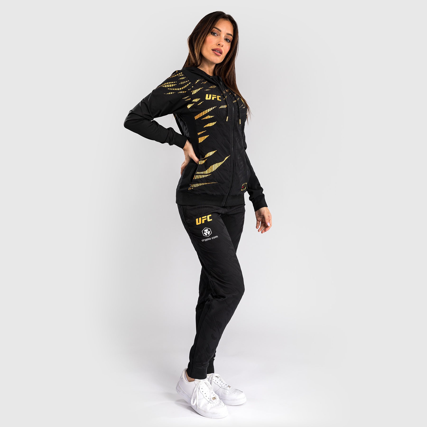 ufc-fusion-by-venum-authentic-fight-night-walkout-hoodie-damen-champion-schwarz- image 4